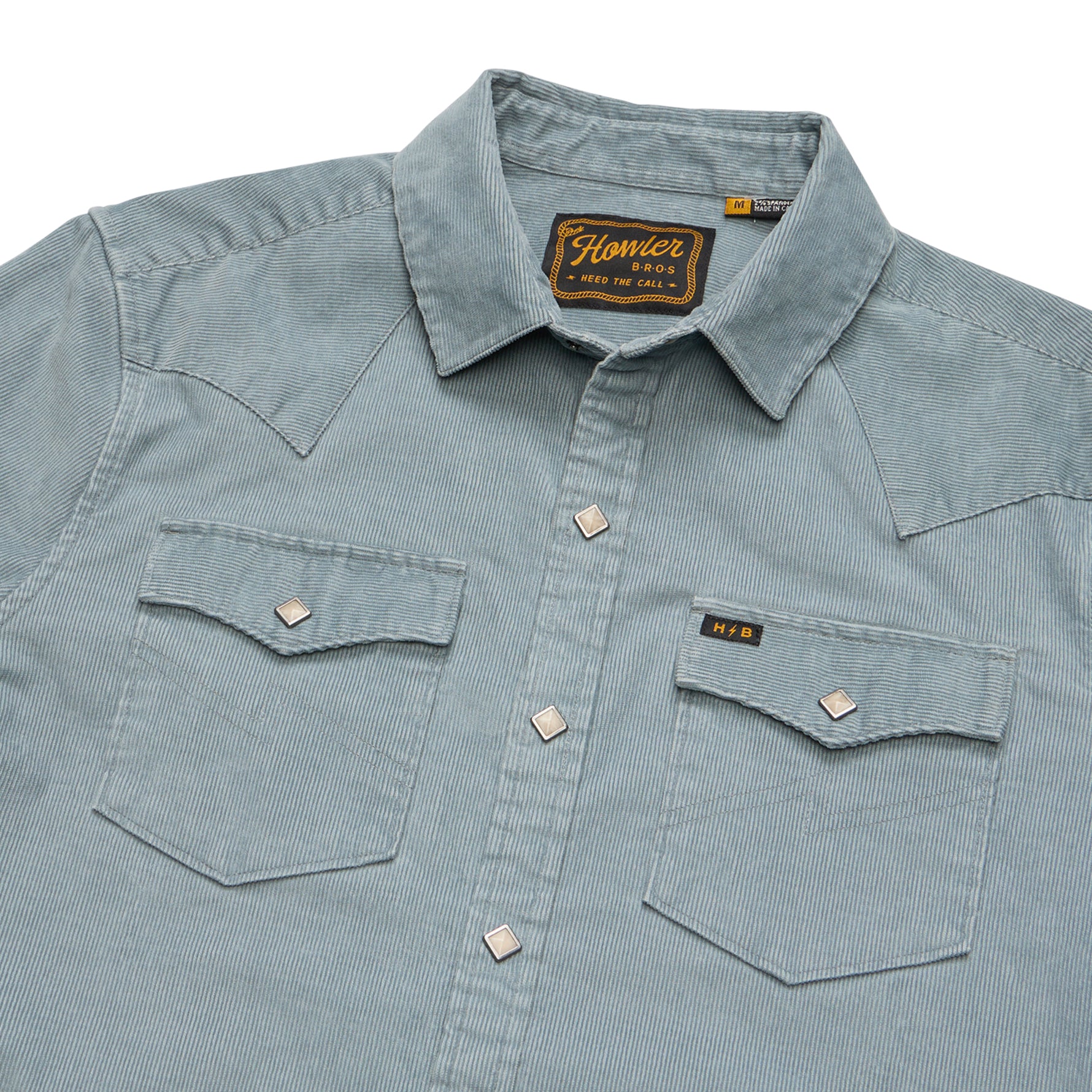 Banning Corduroy Snapshirt "Iron Blue"