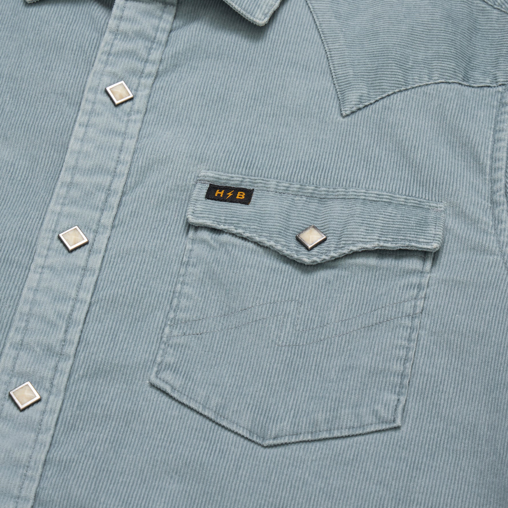 Banning Corduroy Snapshirt "Iron Blue"