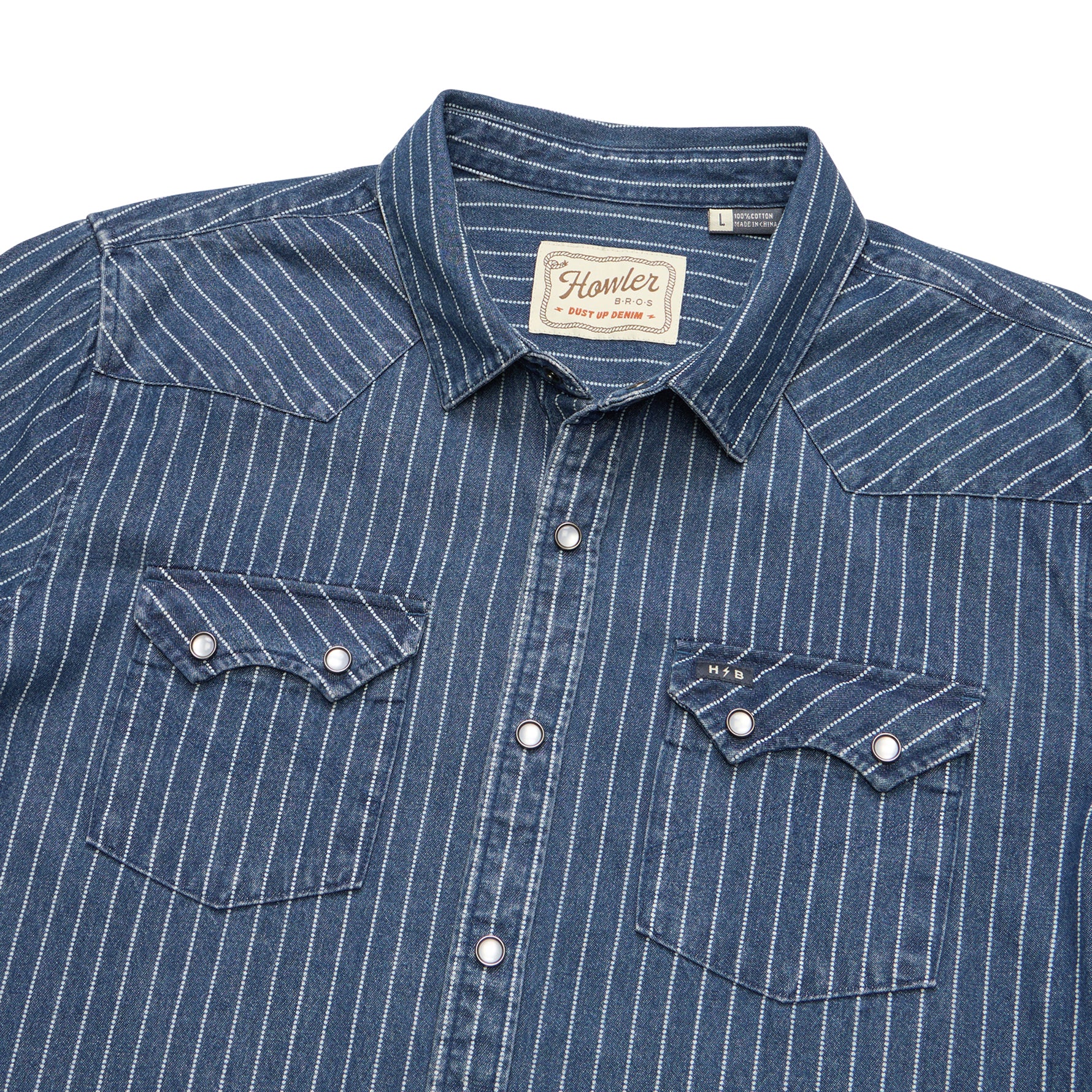 Dust Up Denim Snapshirt "Merle Stripe"