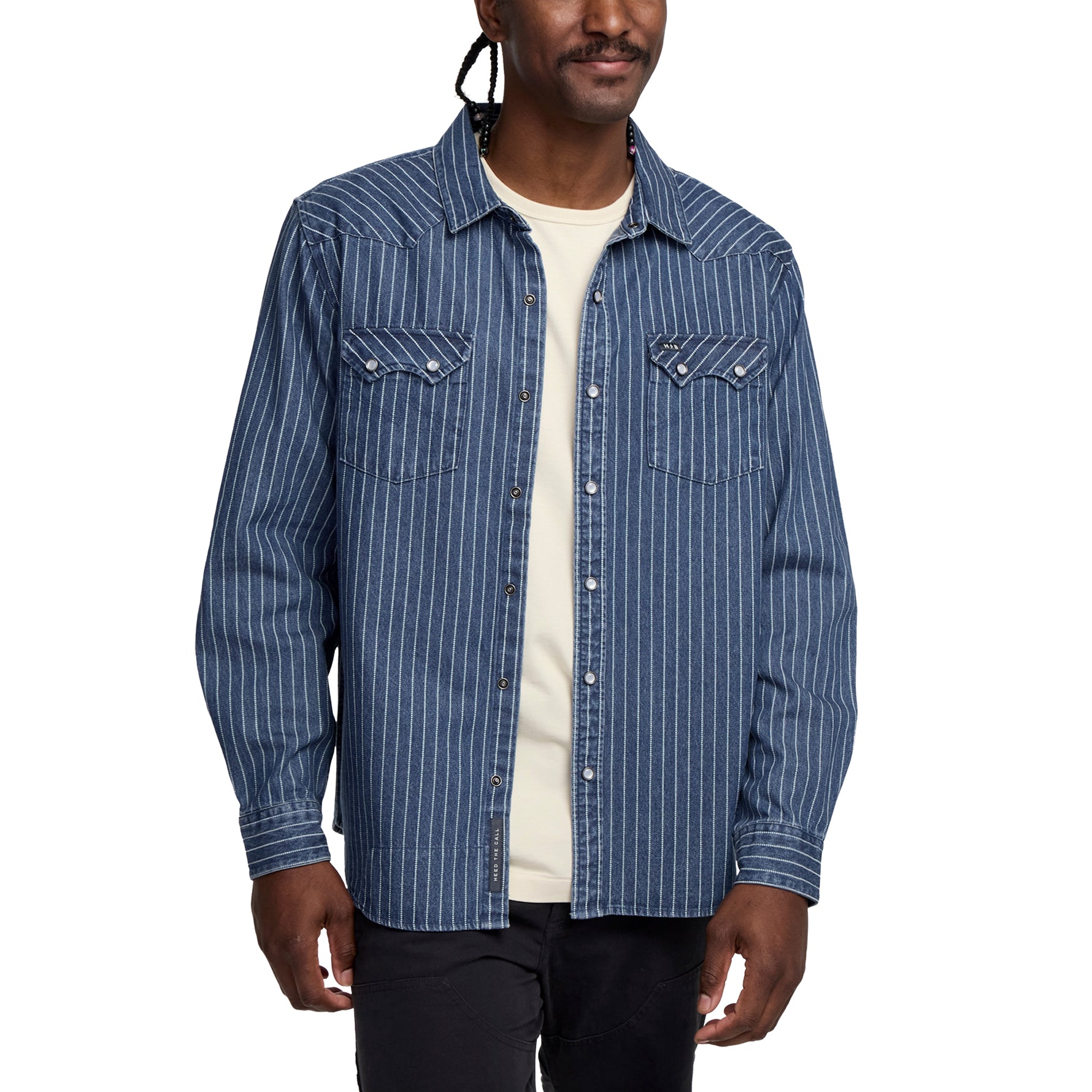 Dust Up Denim Snapshirt "Merle Stripe"