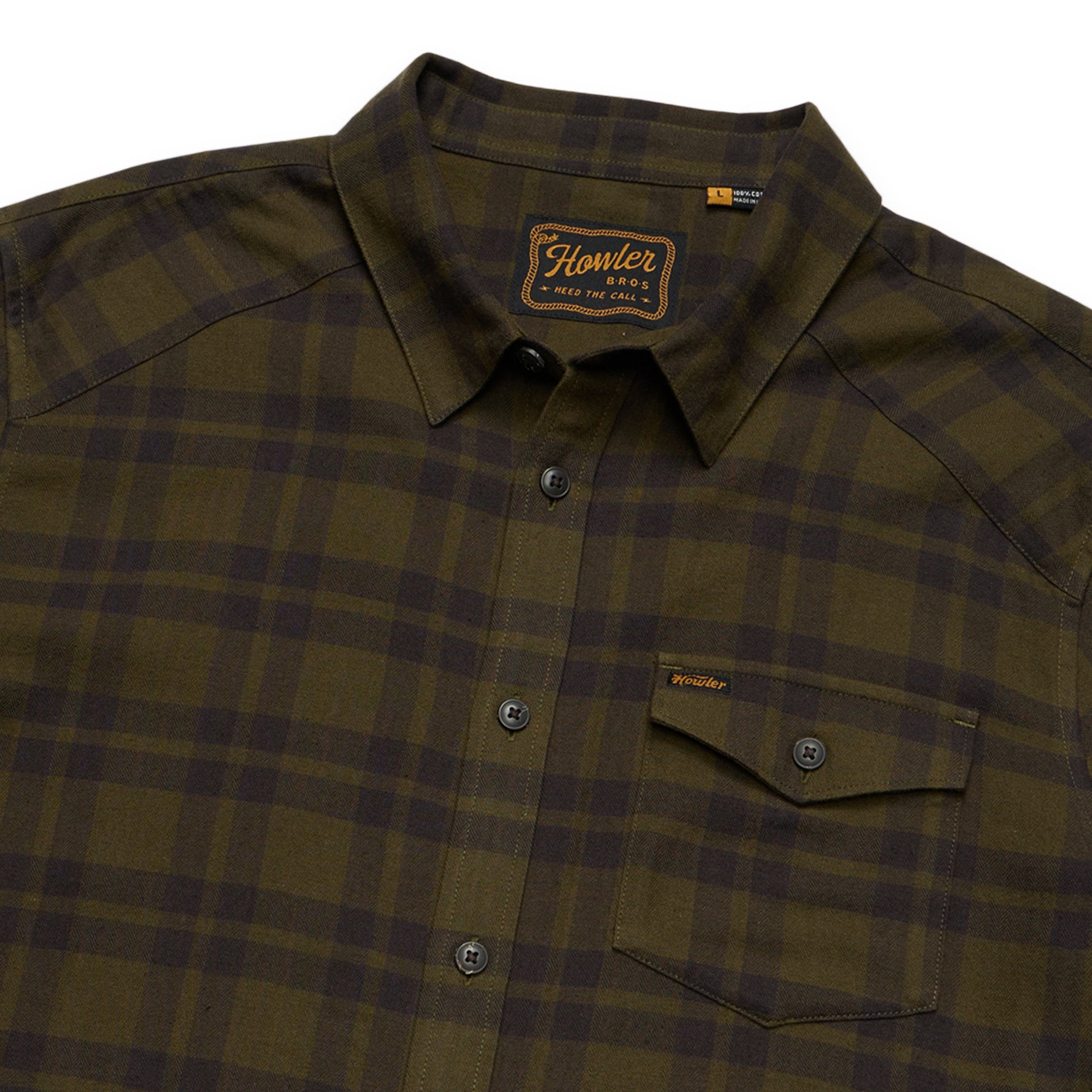 La Grange Lightweight Flannel "Dark Olive"