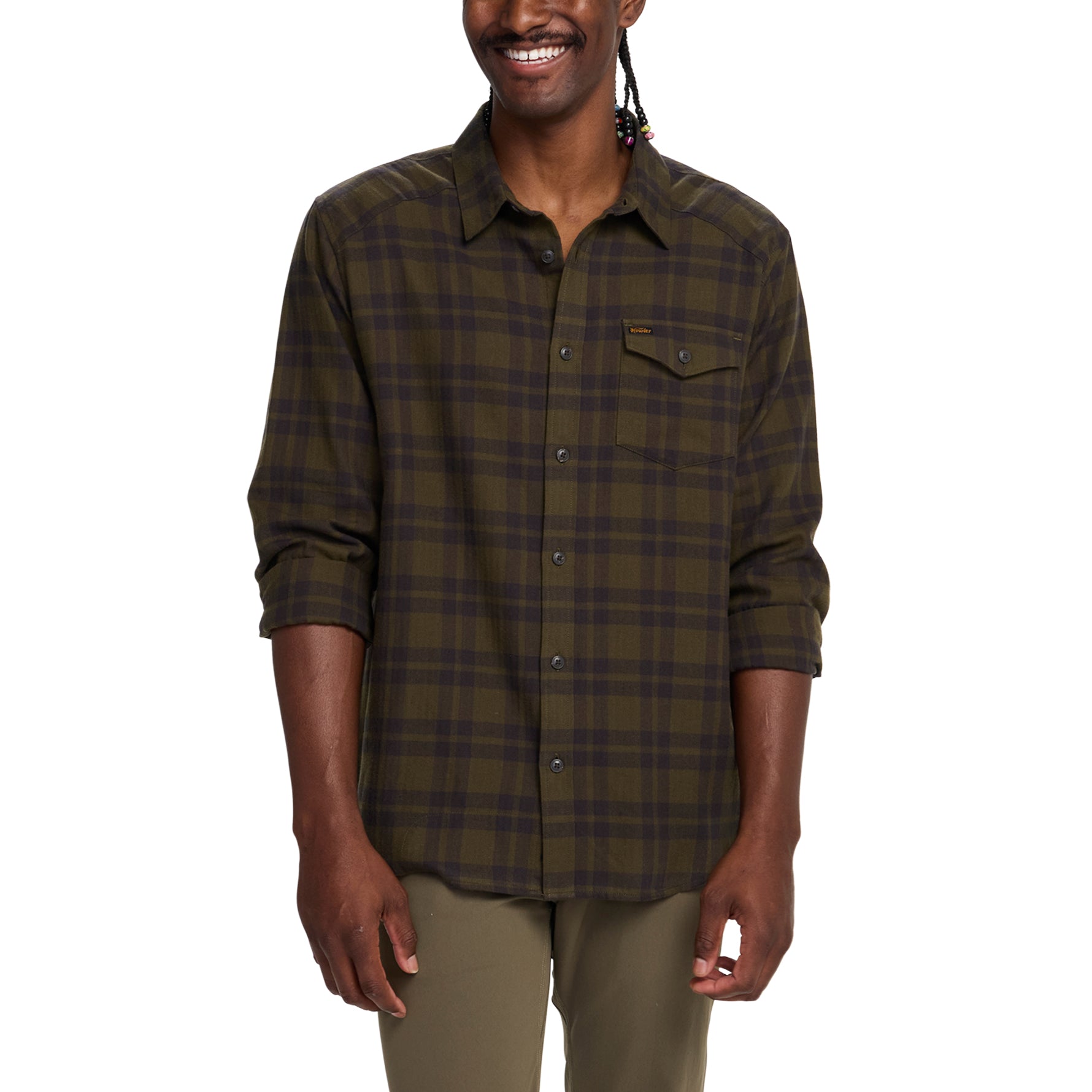 La Grange Lightweight Flannel "Dark Olive"
