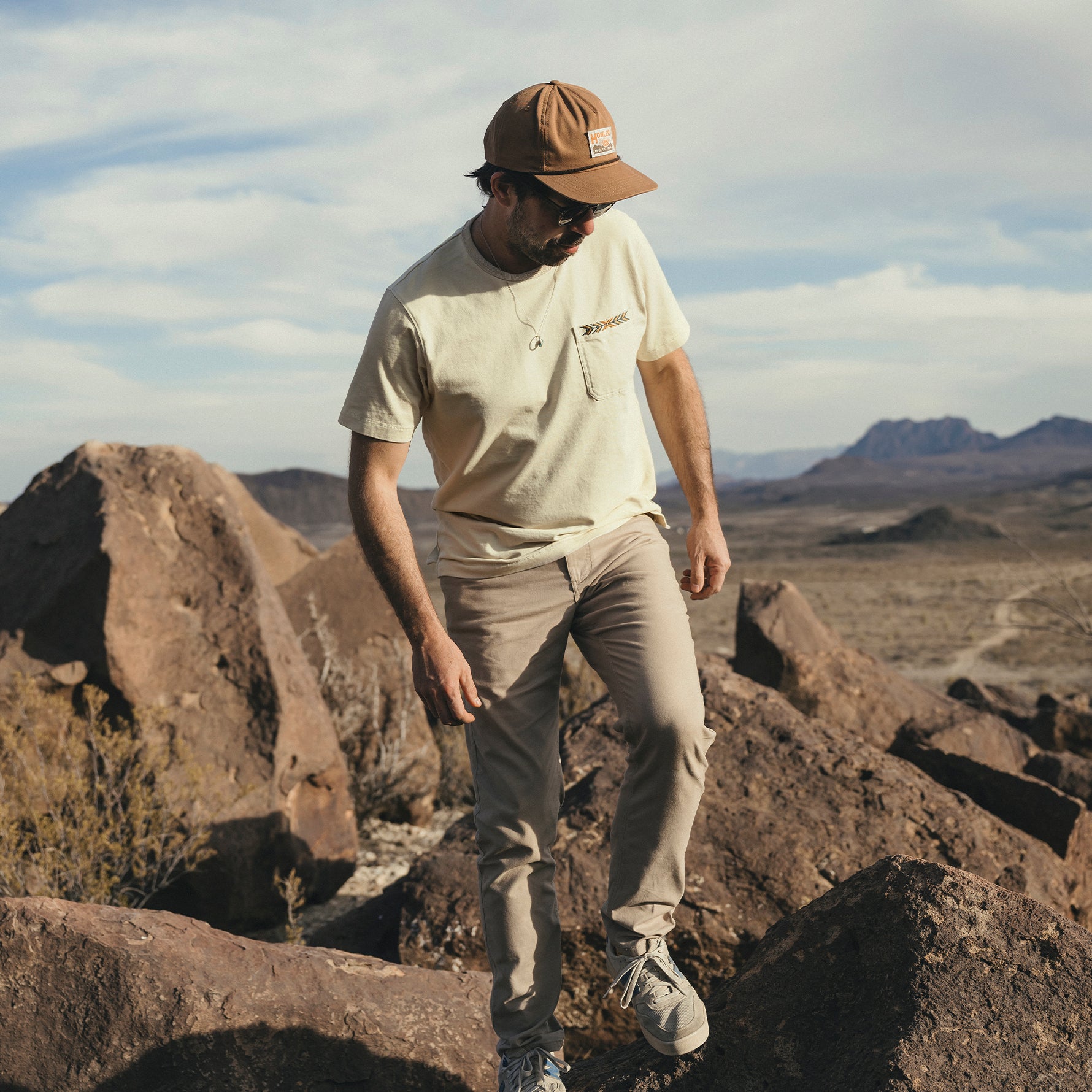 Spectrum Pocket Tee "Bone White"