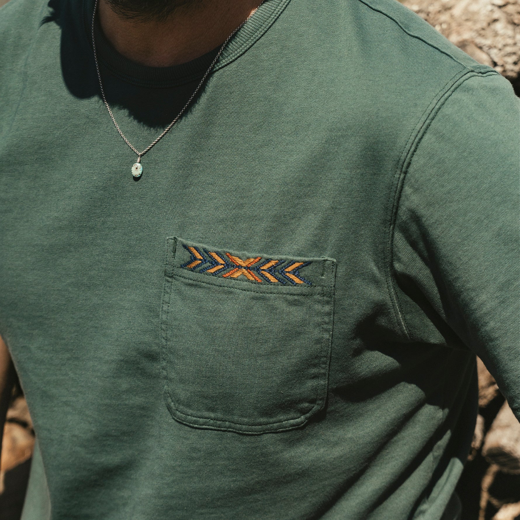 Spectrum Pocket Tee "Fern"