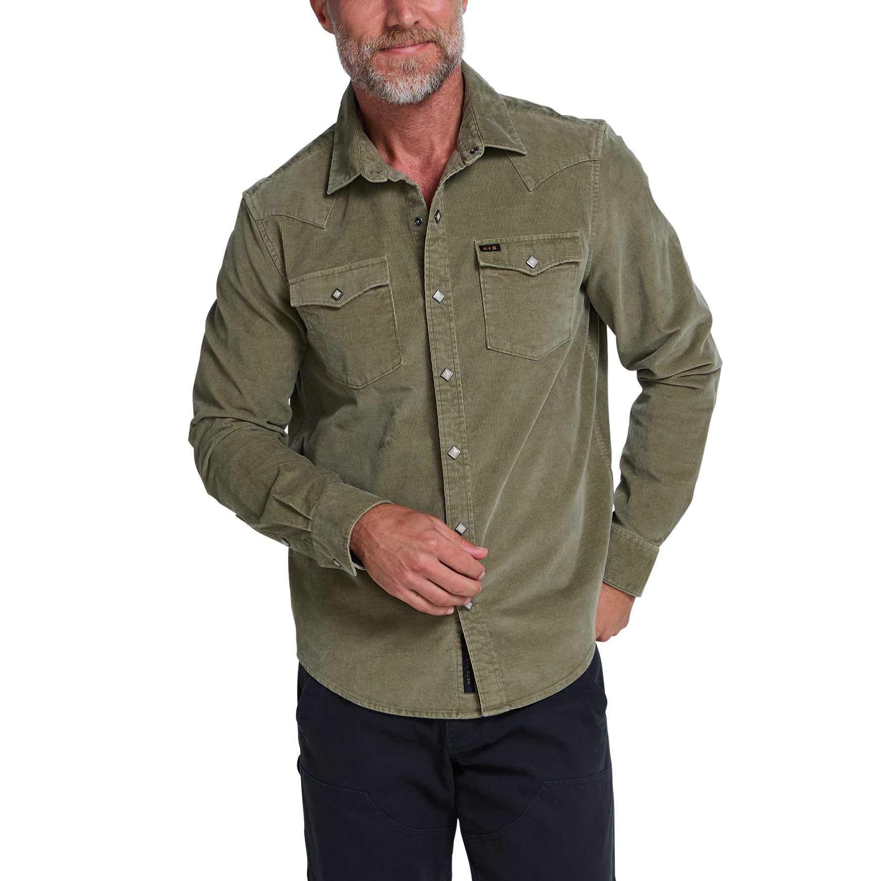 Banning Corduroy Shirt "Aloe"