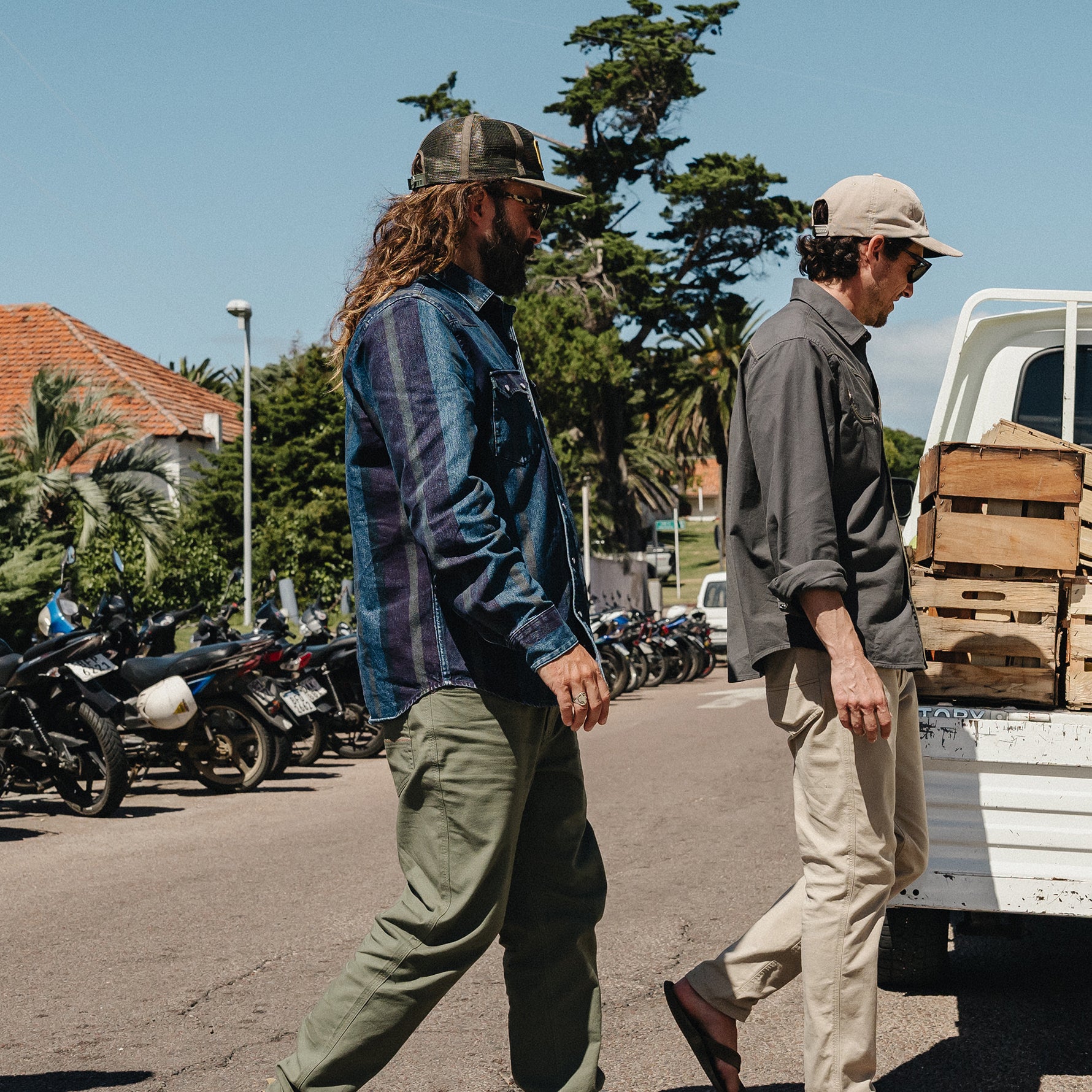 Dust Up Denim "'Eggplant Driver Stripe"