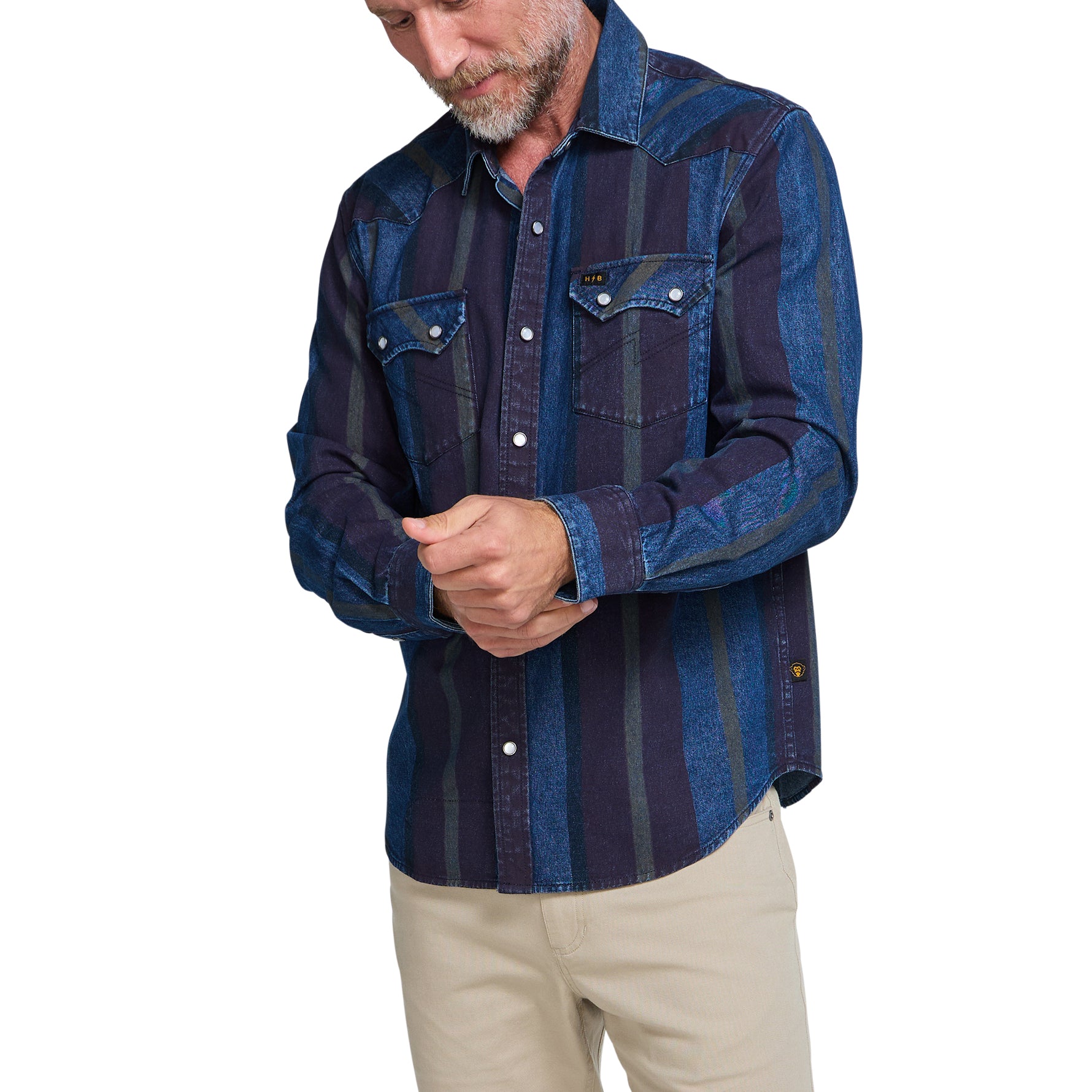 Dust Up Denim "'Eggplant Driver Stripe"
