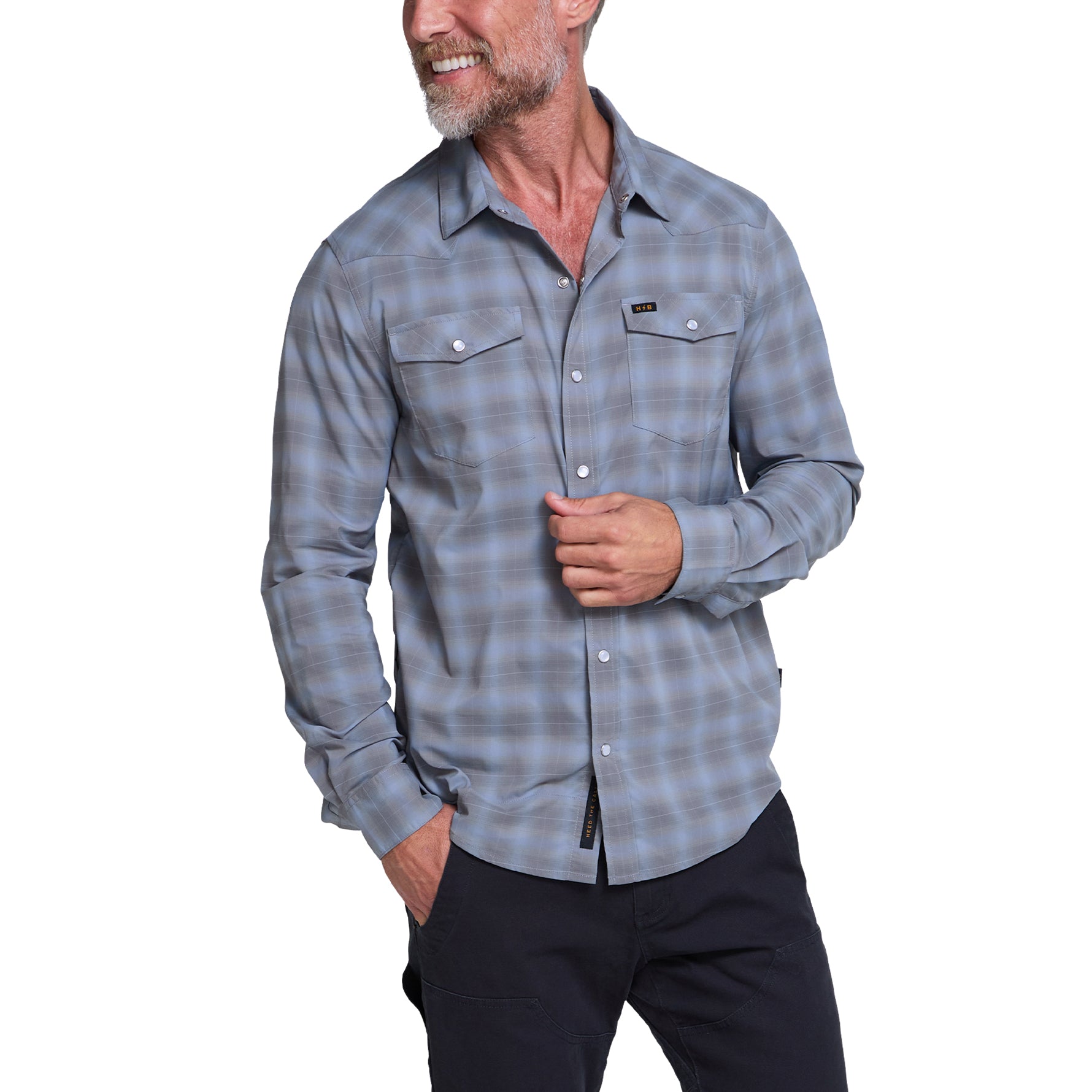 H Bar B Tech Longsleeve "Kent Plaid Tradewinds"