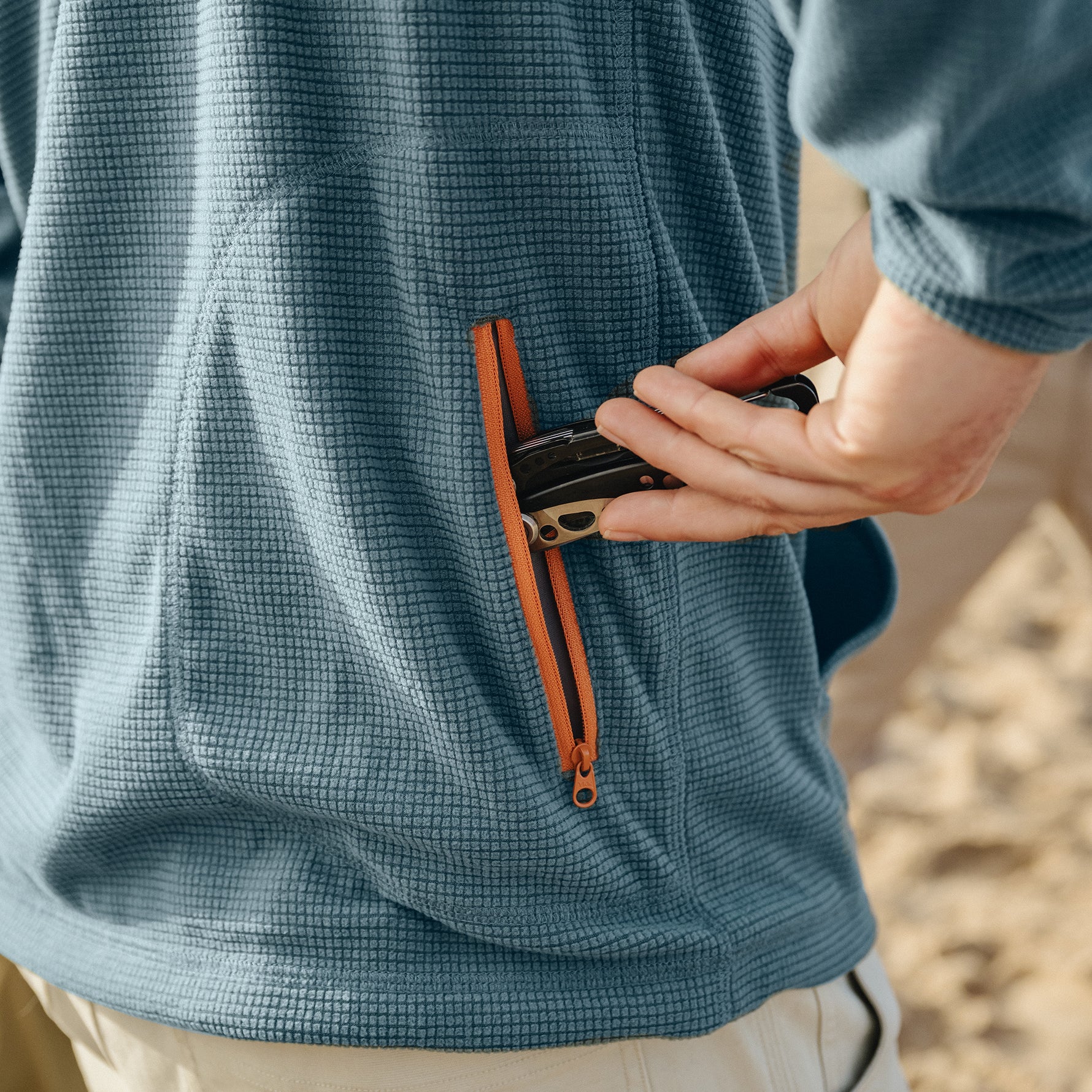 Palo Duro Fleece Hoodie "Stormy Sea"