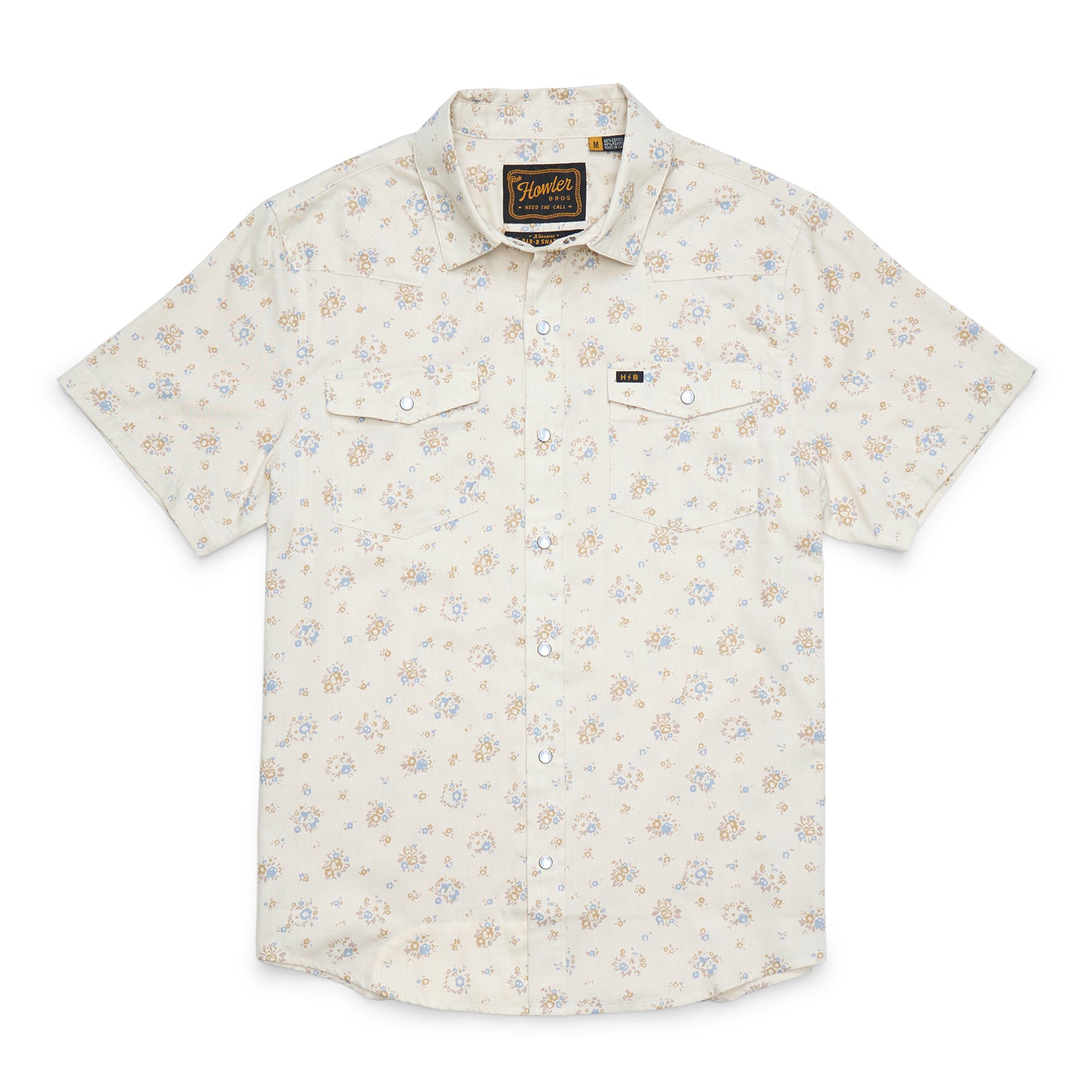 H Bar B Snapshirt "Bouquets Beige"