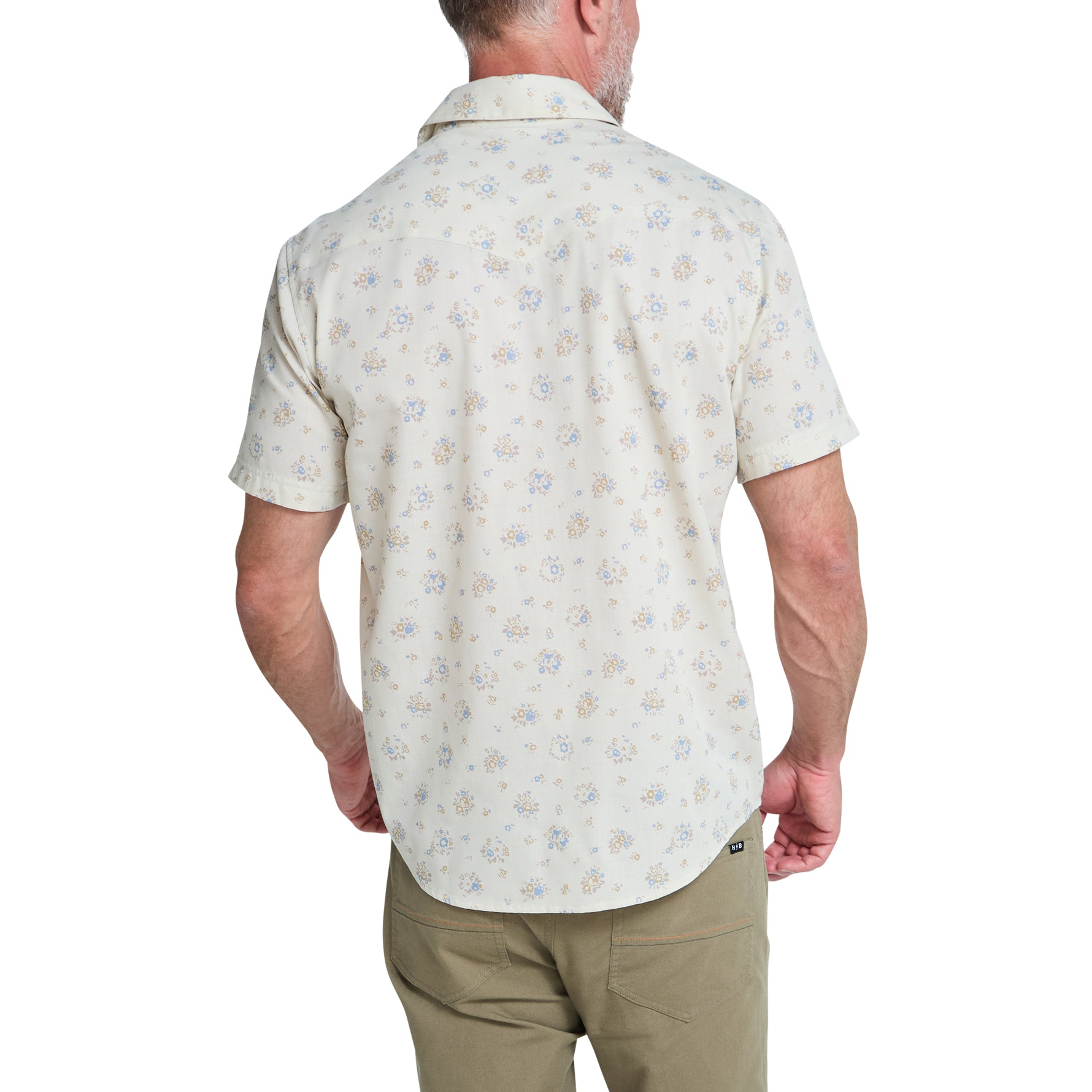 H Bar B Snapshirt "Bouquets Beige"