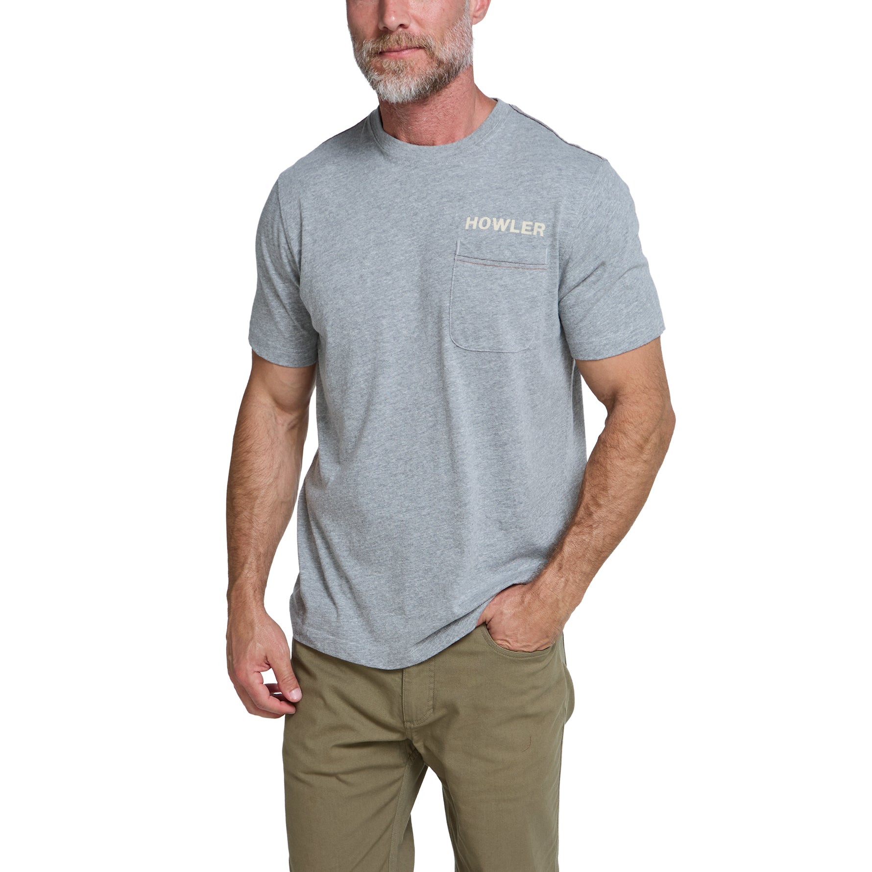 Pocket T-shirt "Posse's Return Heather Grey"