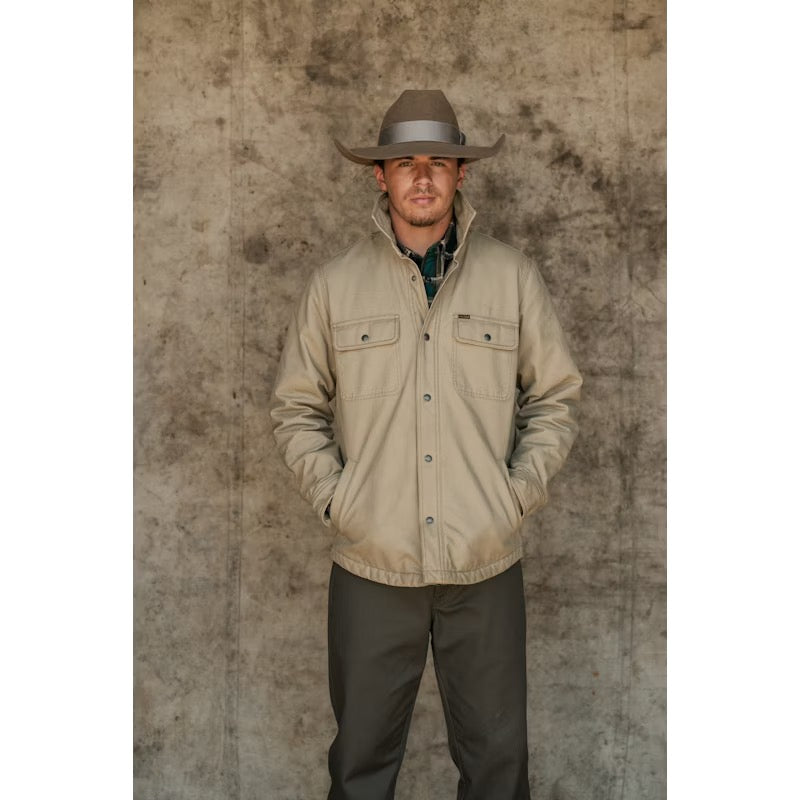 Fleece Lined Jac-Shirt "Grey/ Khaki"