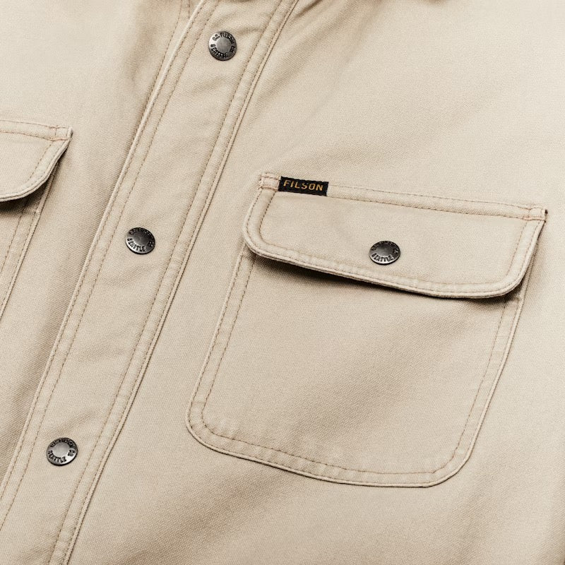 Fleece Lined Jac-Shirt "Grey/ Khaki"