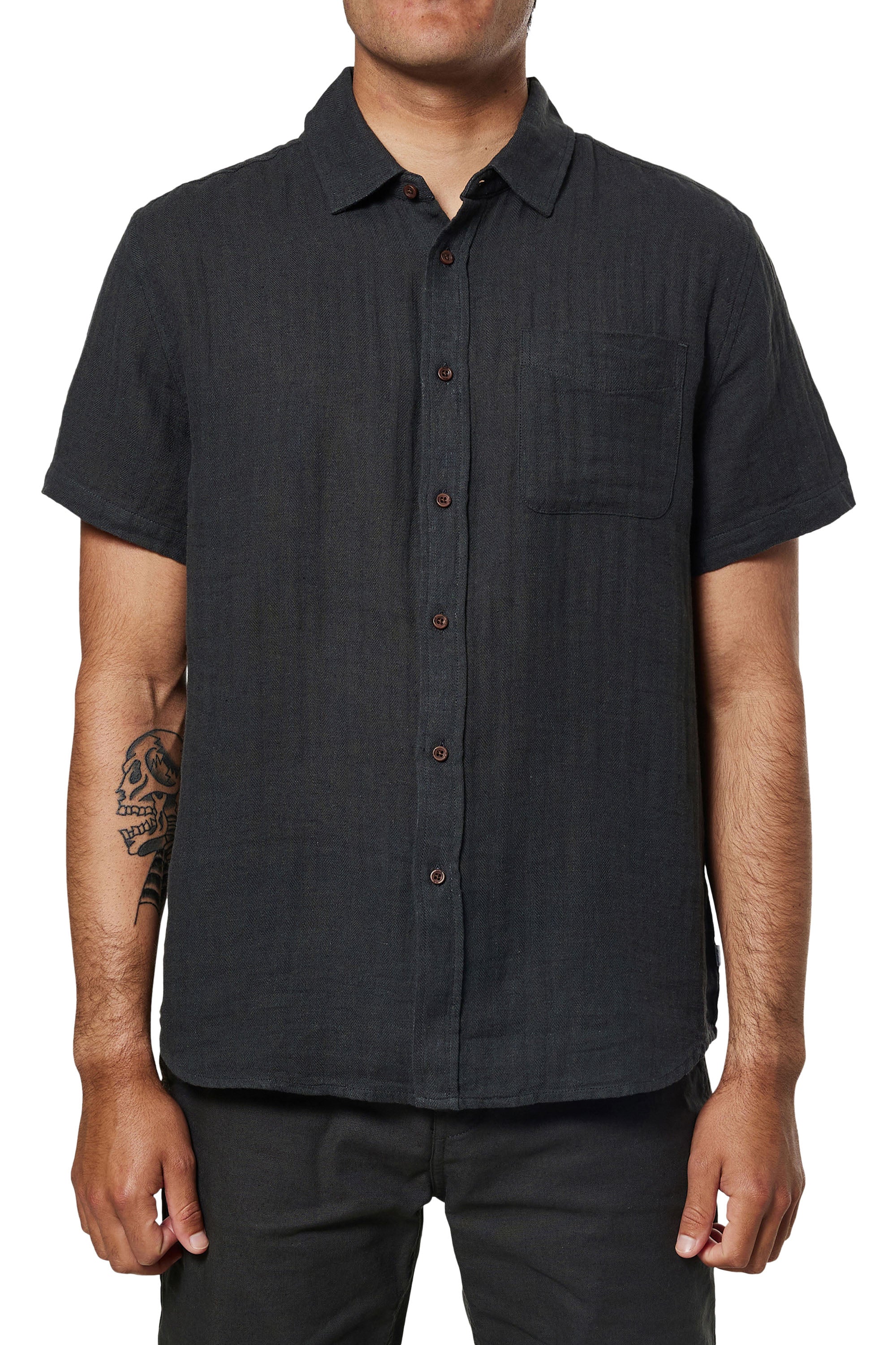 Alan Solid Shirt "Black"