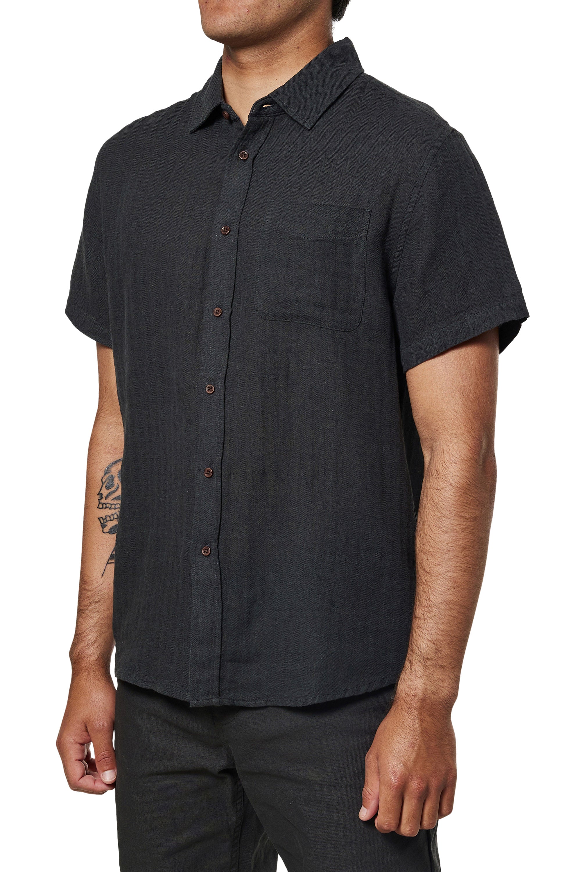 Alan Solid Shirt "Black"