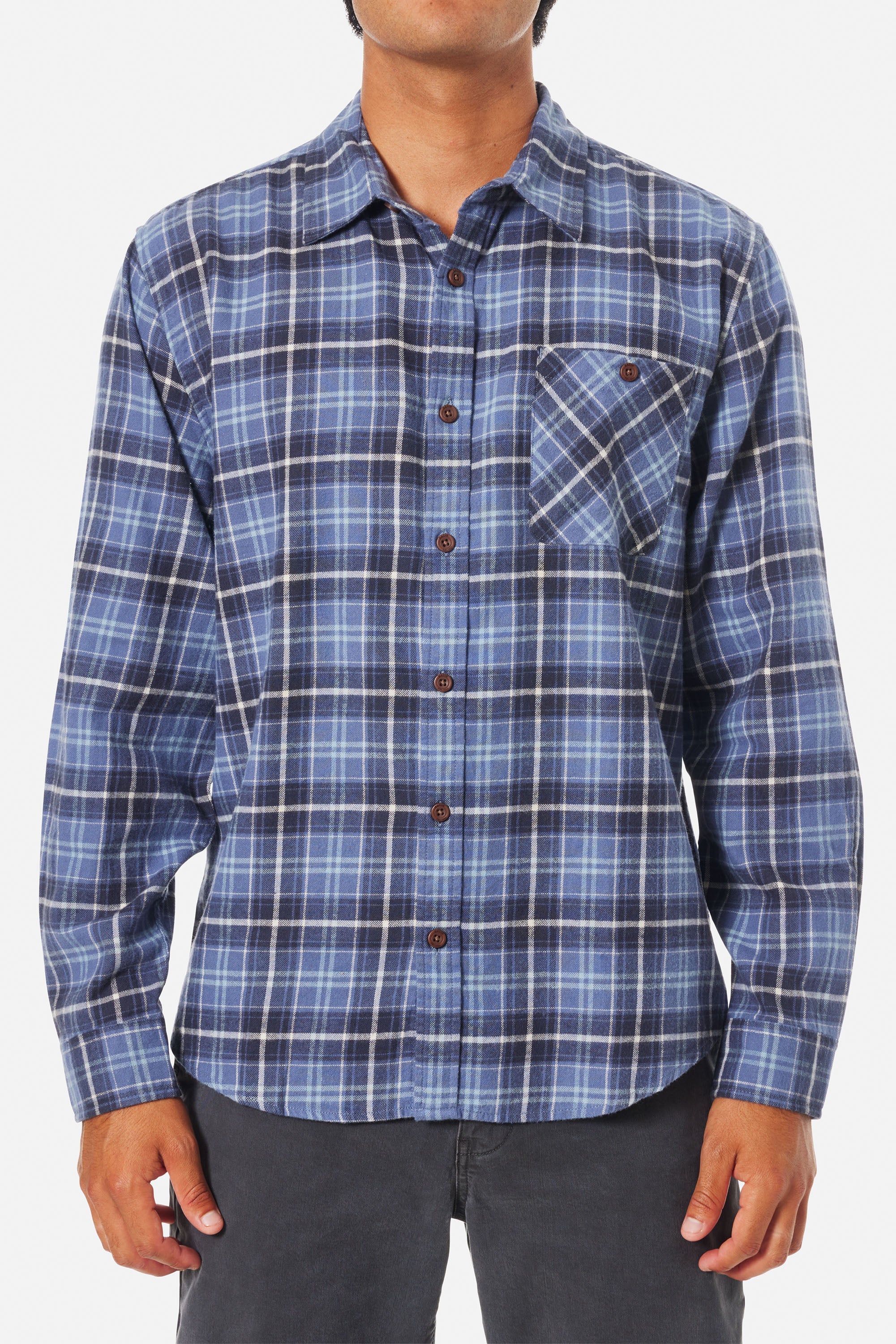 Derek Flannel "Washed Blue"