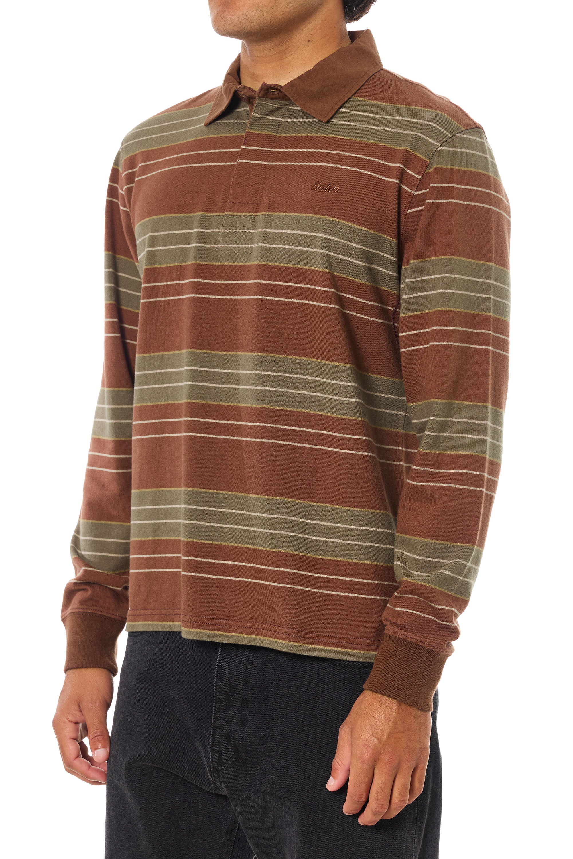 Greg LS Rugby Polo "Mahogany"