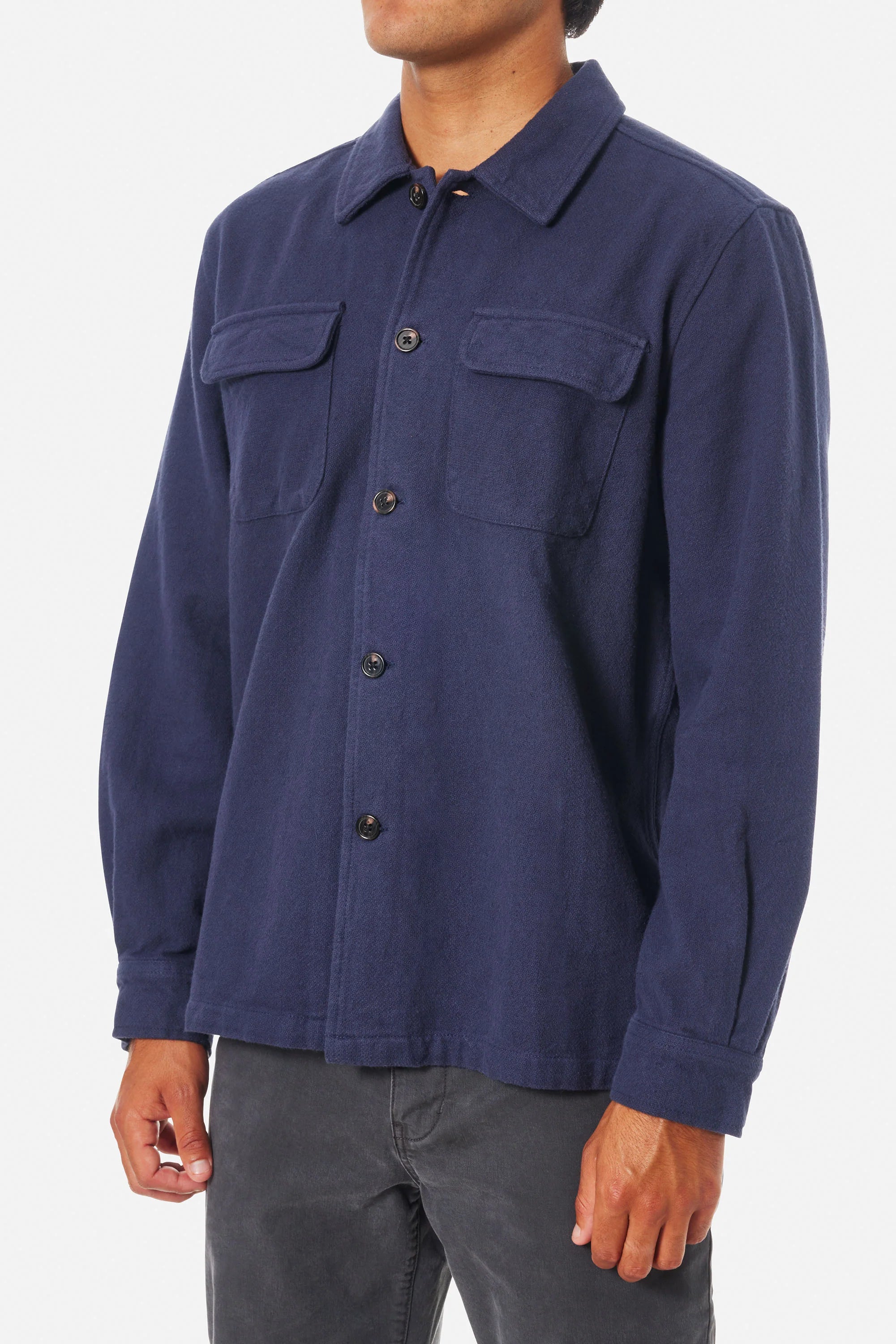 Shiloh Solid Flannel "Polar Navy"