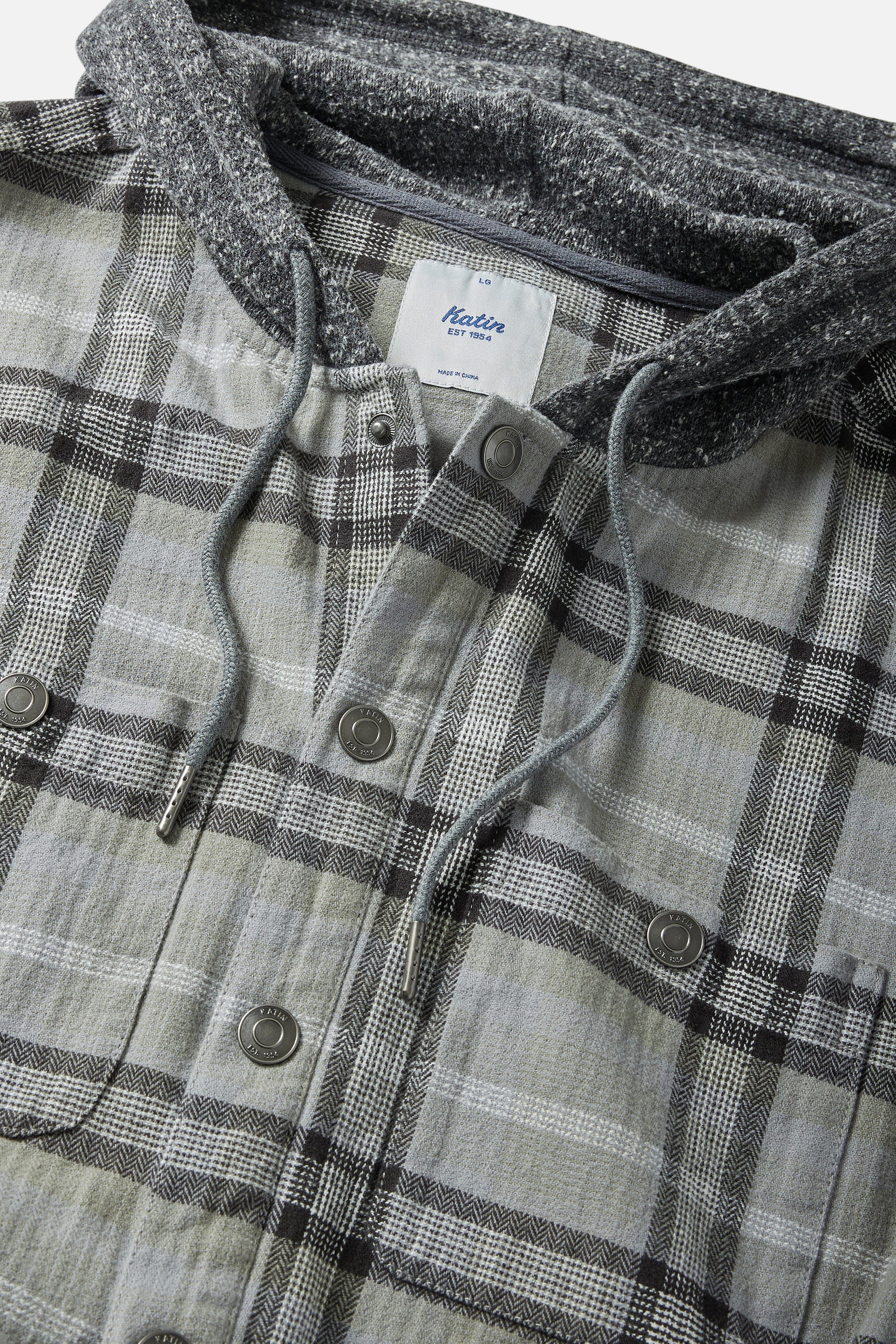 Harold hooded Flannel "Stone"