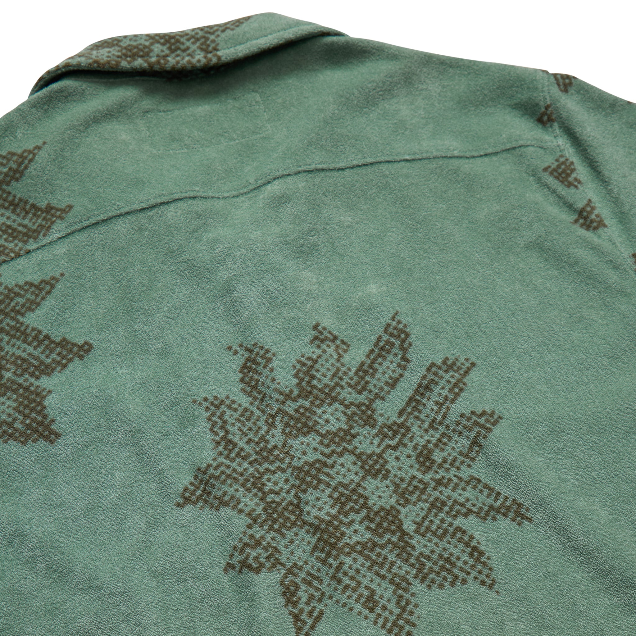 Palapa Terry Shirt "Sunflower Pixels : Granite Green"