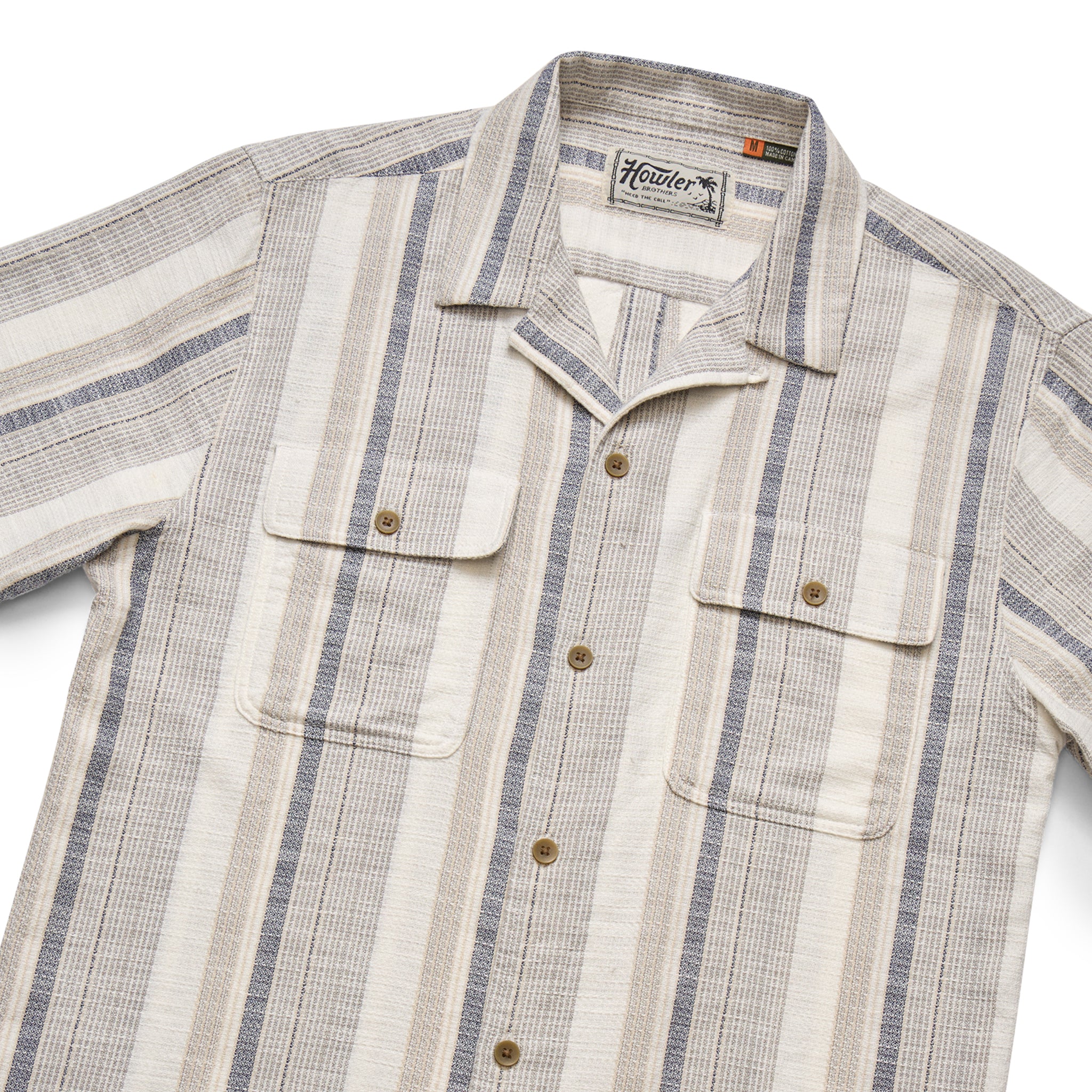Shores Club Shirt "Old Bill Stripe Limestone"