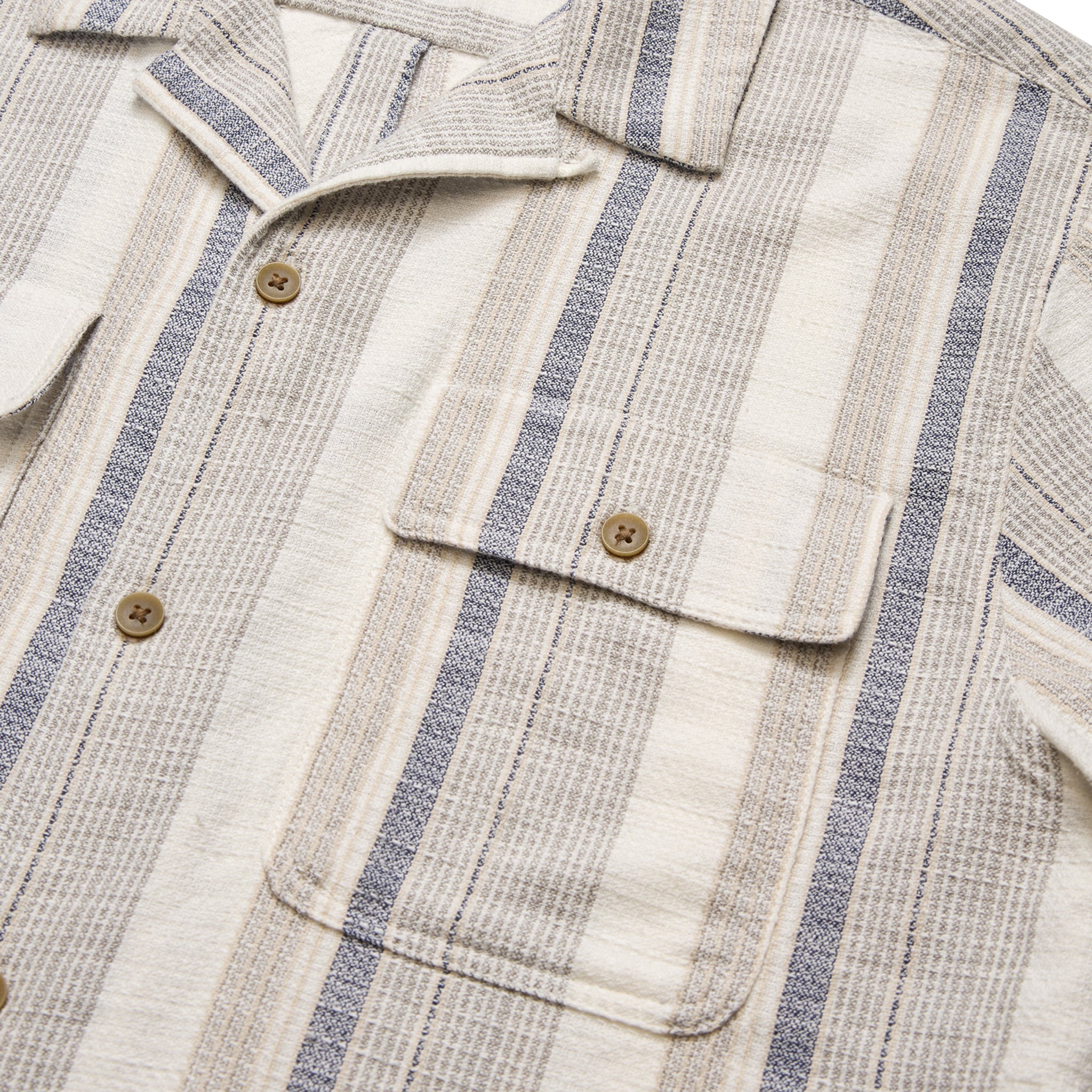 Shores Club Shirt "Old Bill Stripe Limestone"