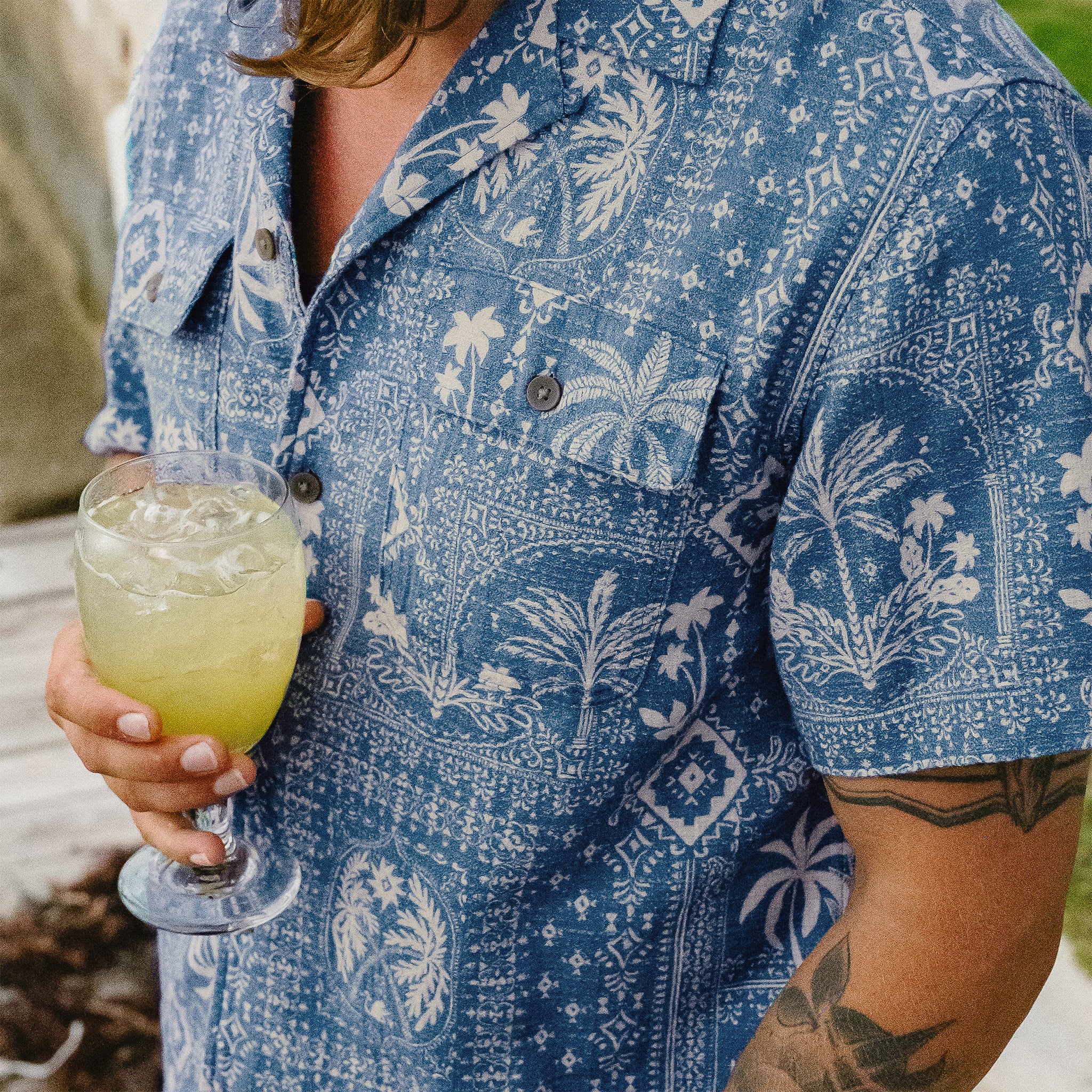 Shores Club Shirt "Palmetto Prophecy Storm Blue"