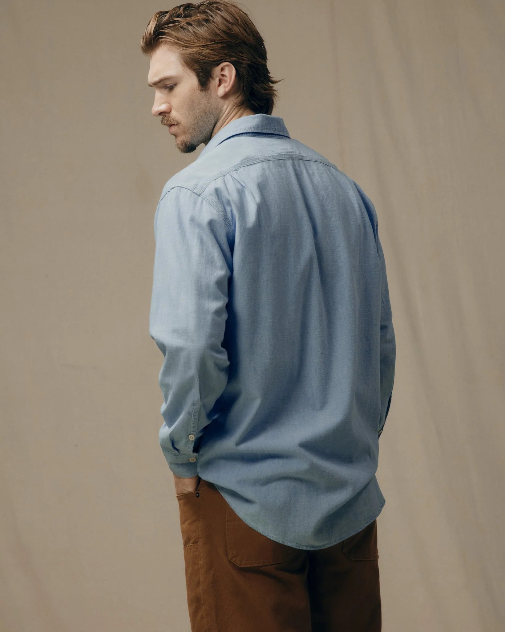 Chambray CPO Shirt "Light Indigo Chambray"