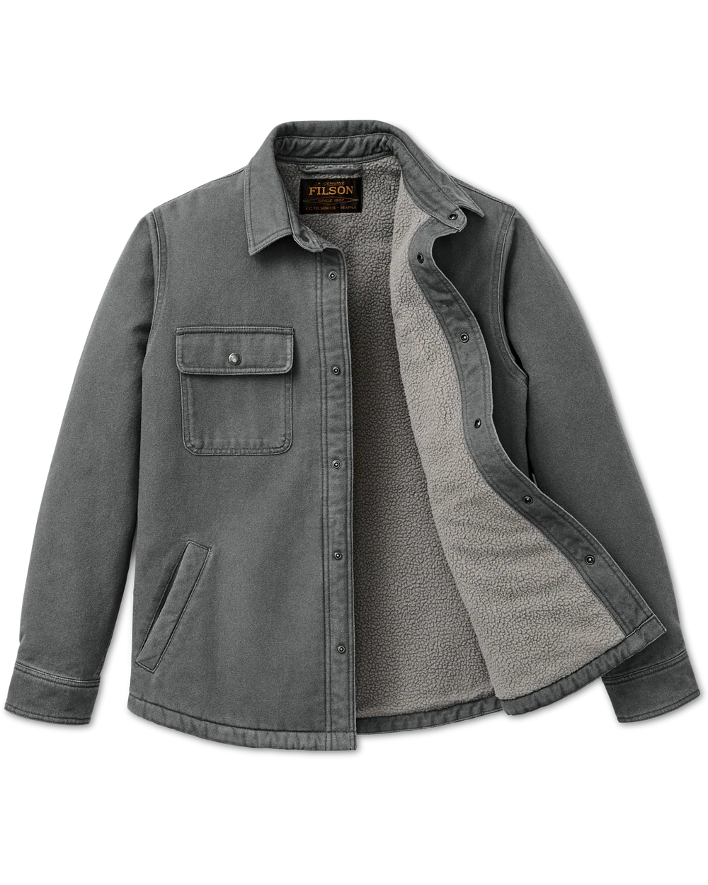 Fleece Lined Jac-Shirt "Rockslide Grey"