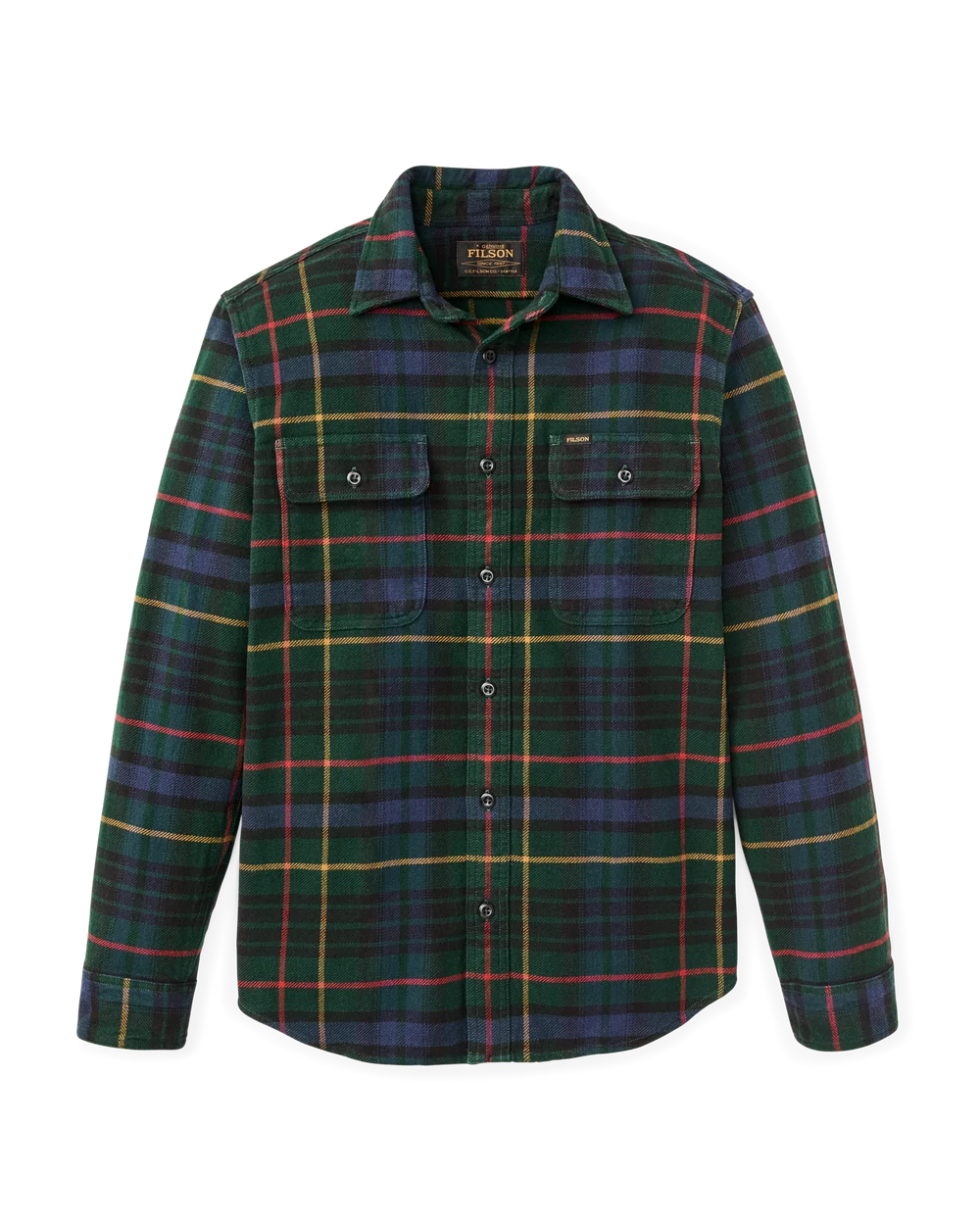Vintage Flannel Work Shirt "Green/Navy Plaid"