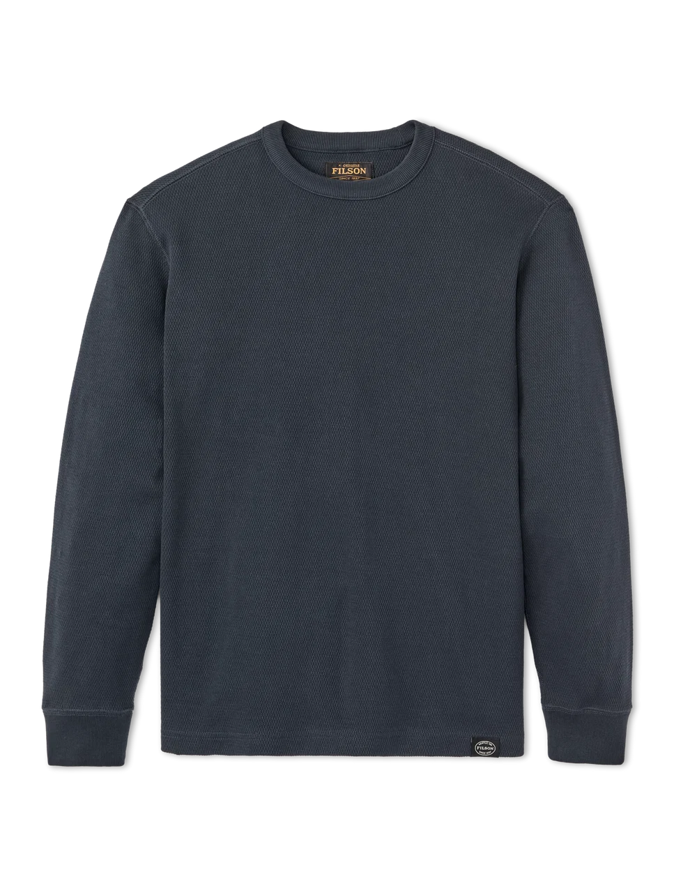 Waffle Knit Thermal Crewneck "Blue Mussel"