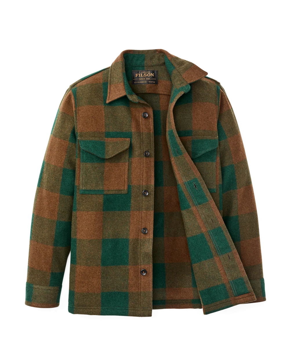 Wool Jac-Shirt "Bronze/Green Plaid"