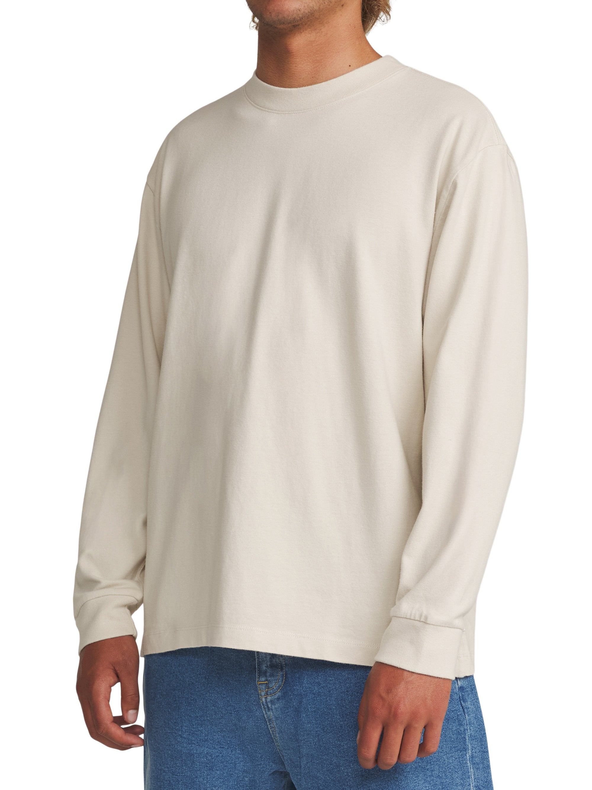 Box Fit LS Tee "Vintage White"
