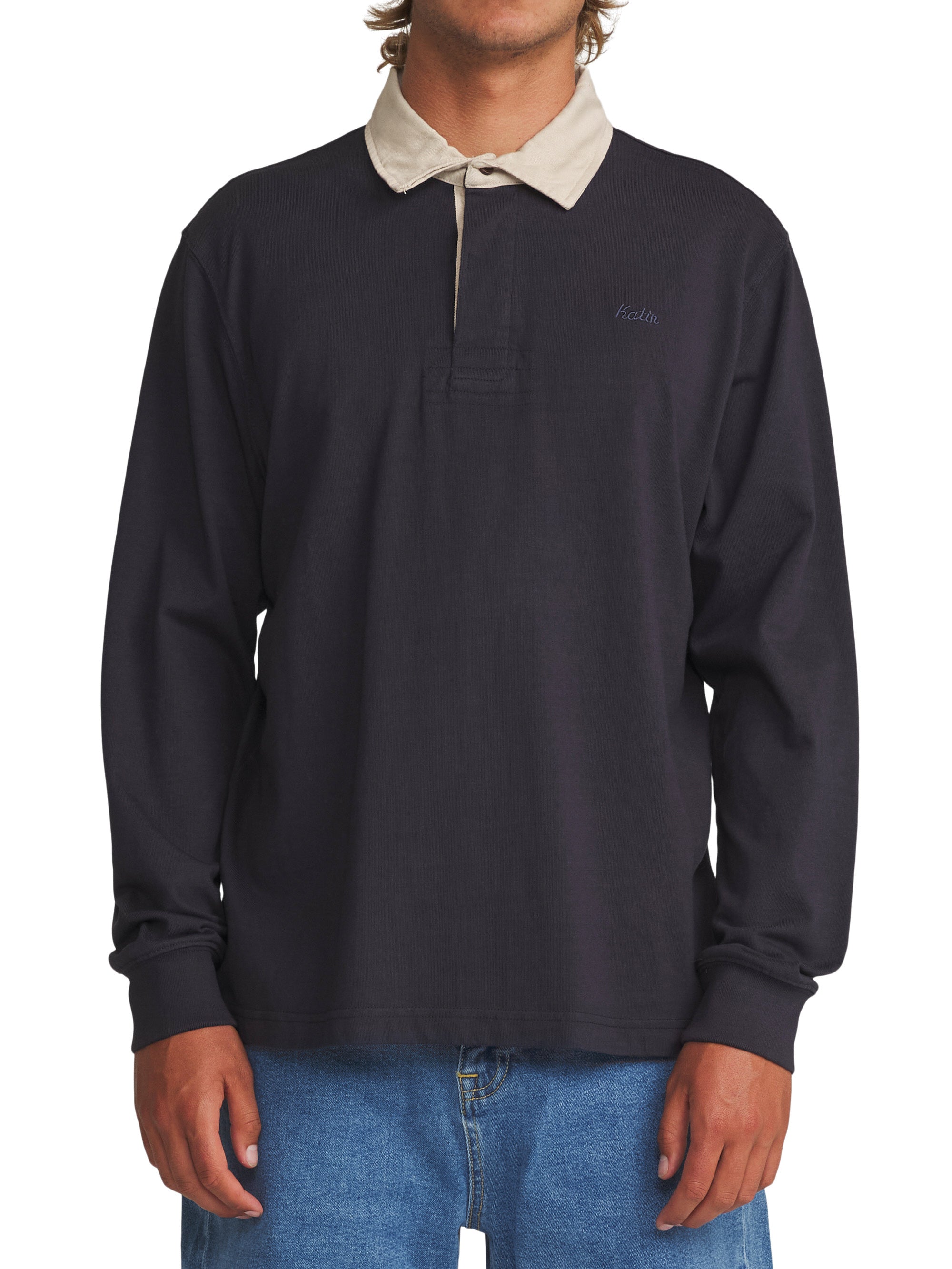 Ronan LS Polo "Navy Vintage Wash"