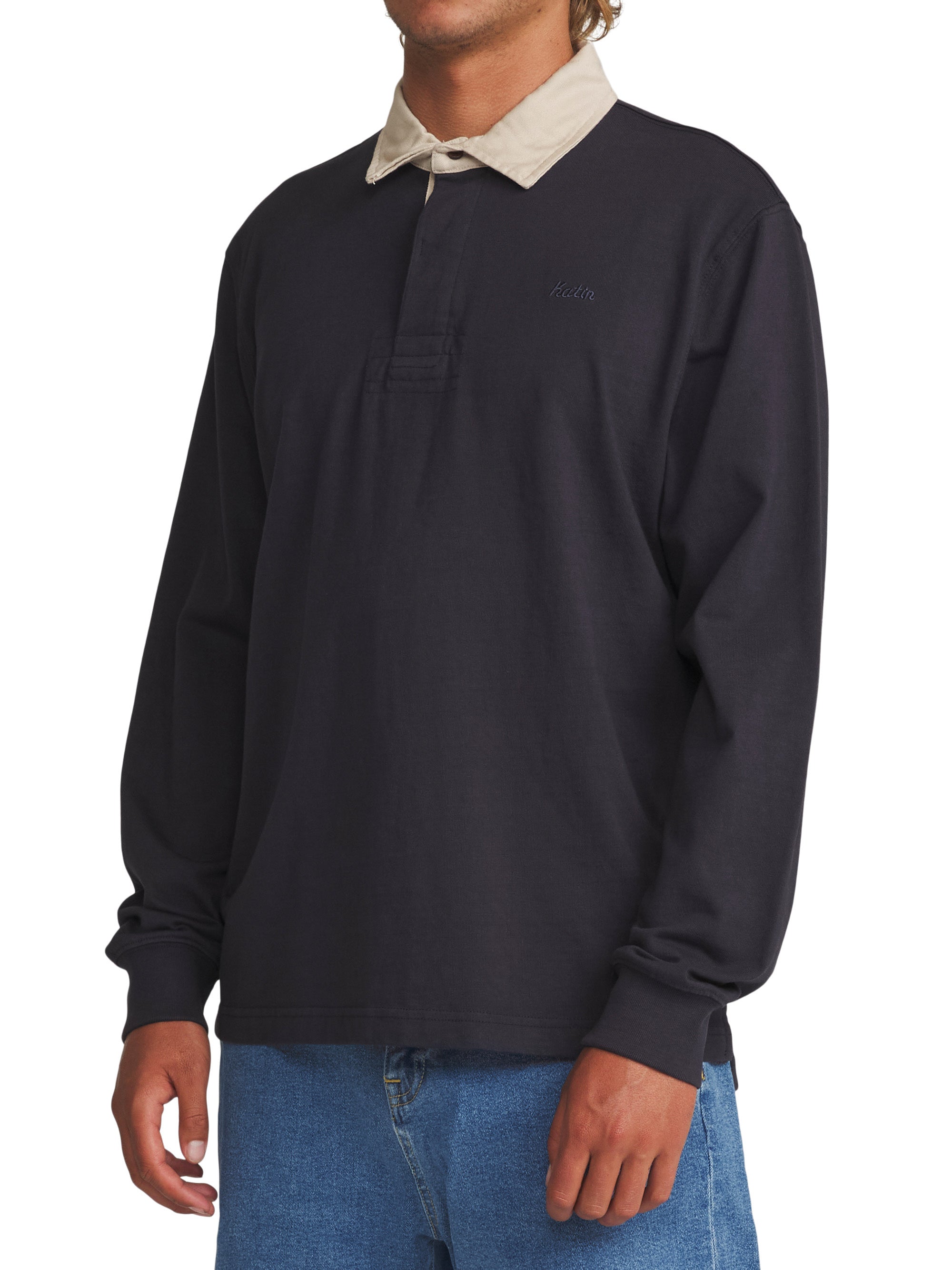 Ronan LS Polo "Navy Vintage Wash"