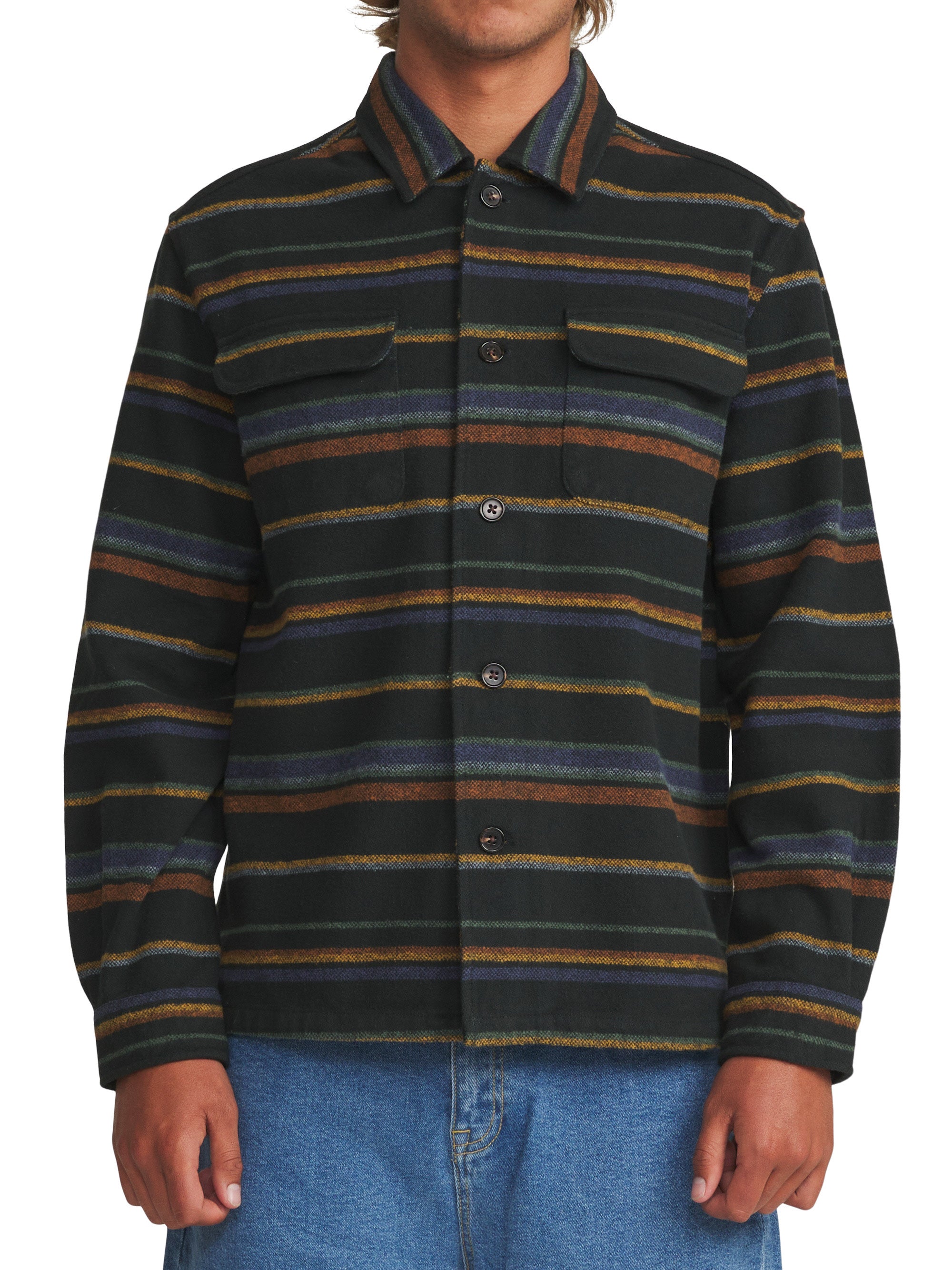 Shiloh Flannel "Black Stripe"