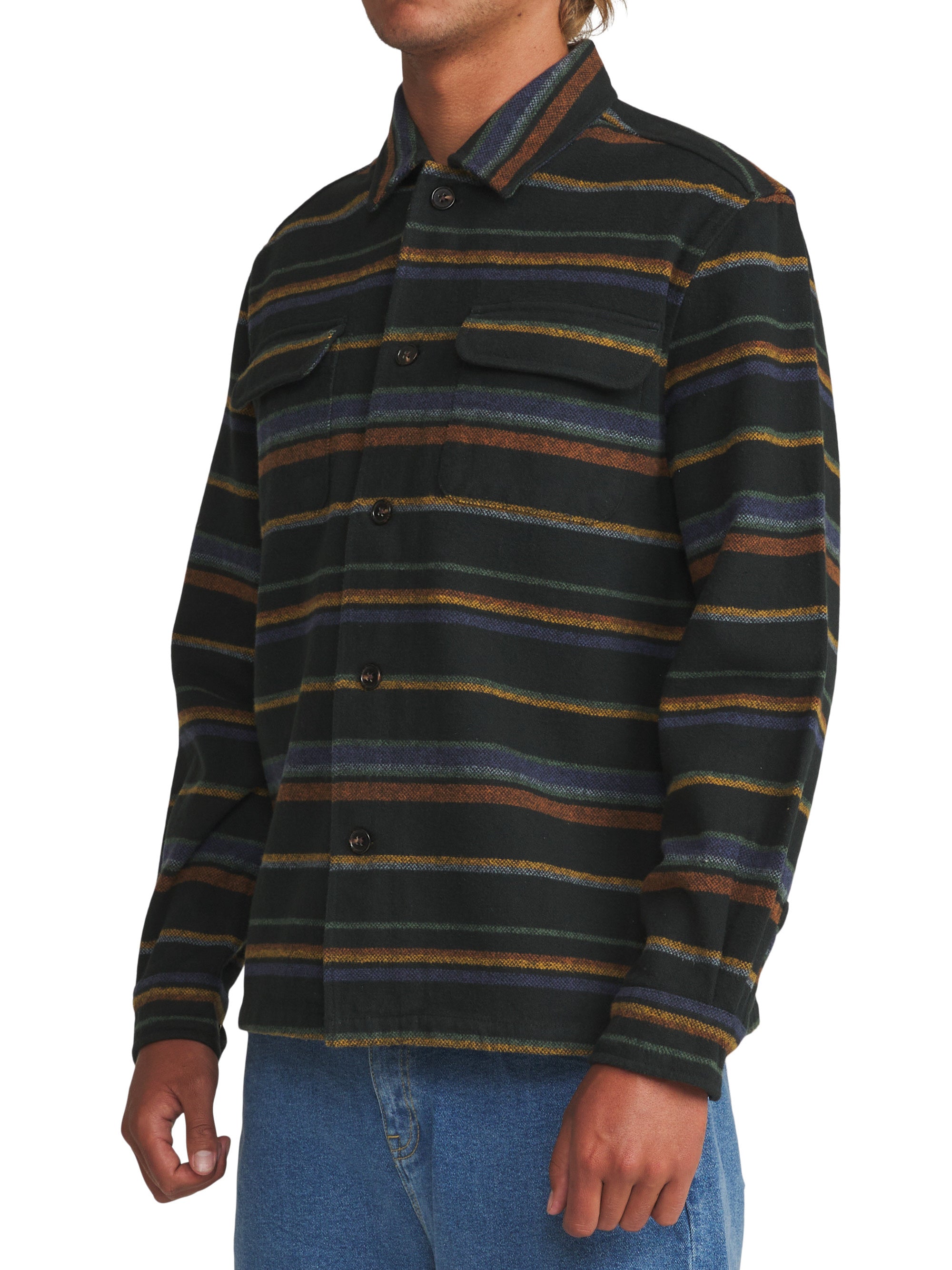 Shiloh Flannel "Black Stripe"