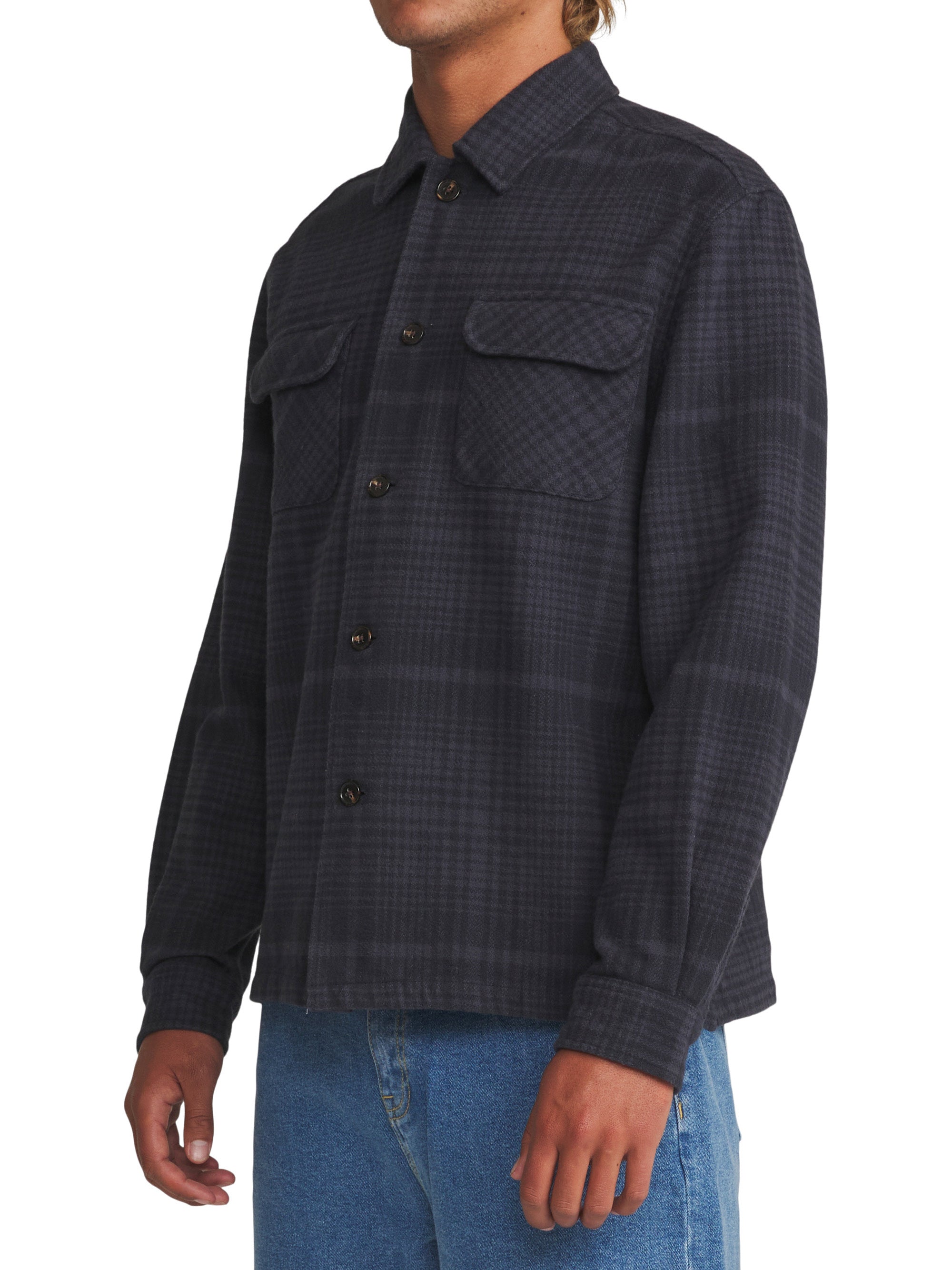 Shiloh Flannel "Navy Plaid"