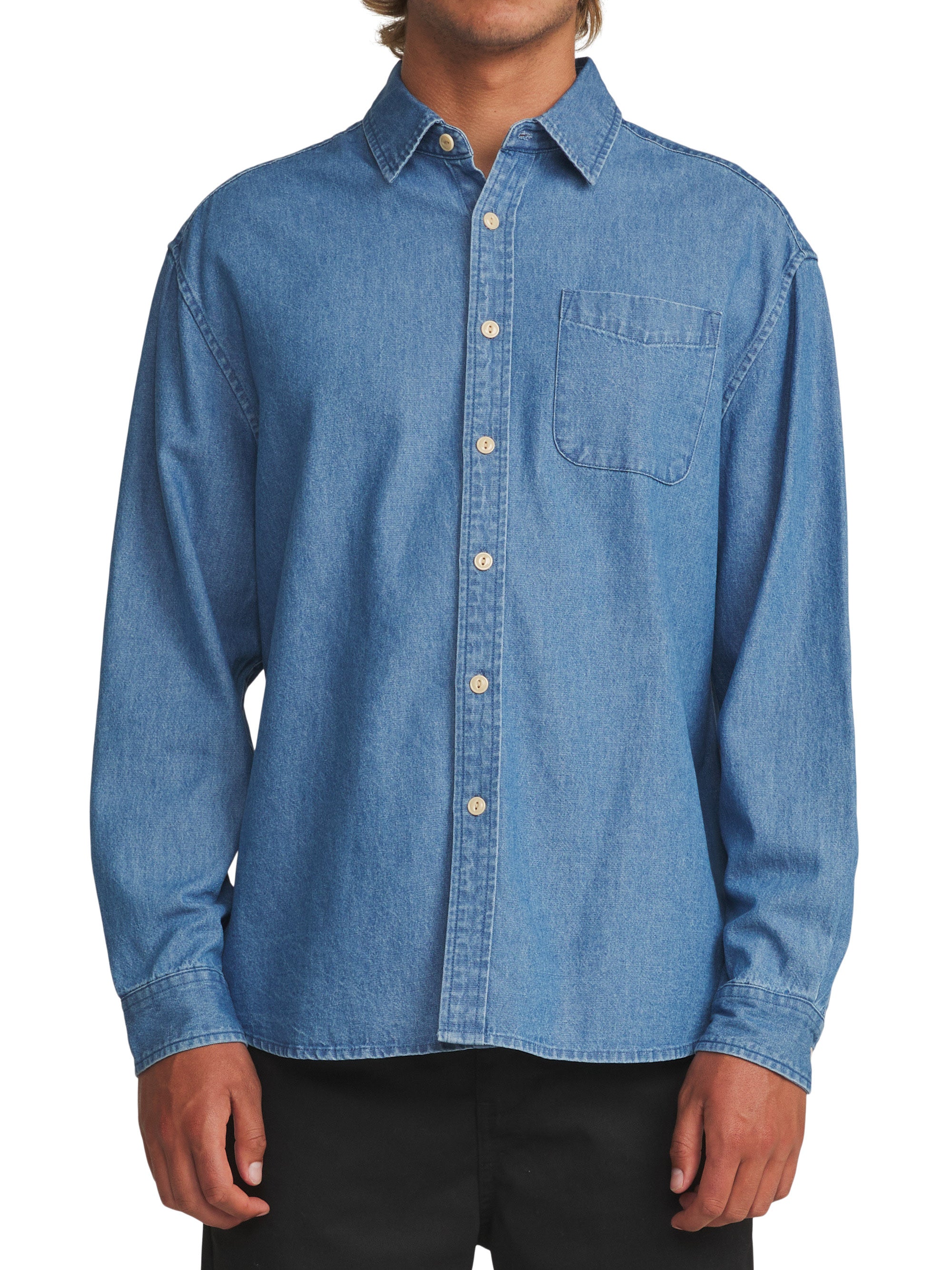 Henry Denim Shirt "Medium Indigo"