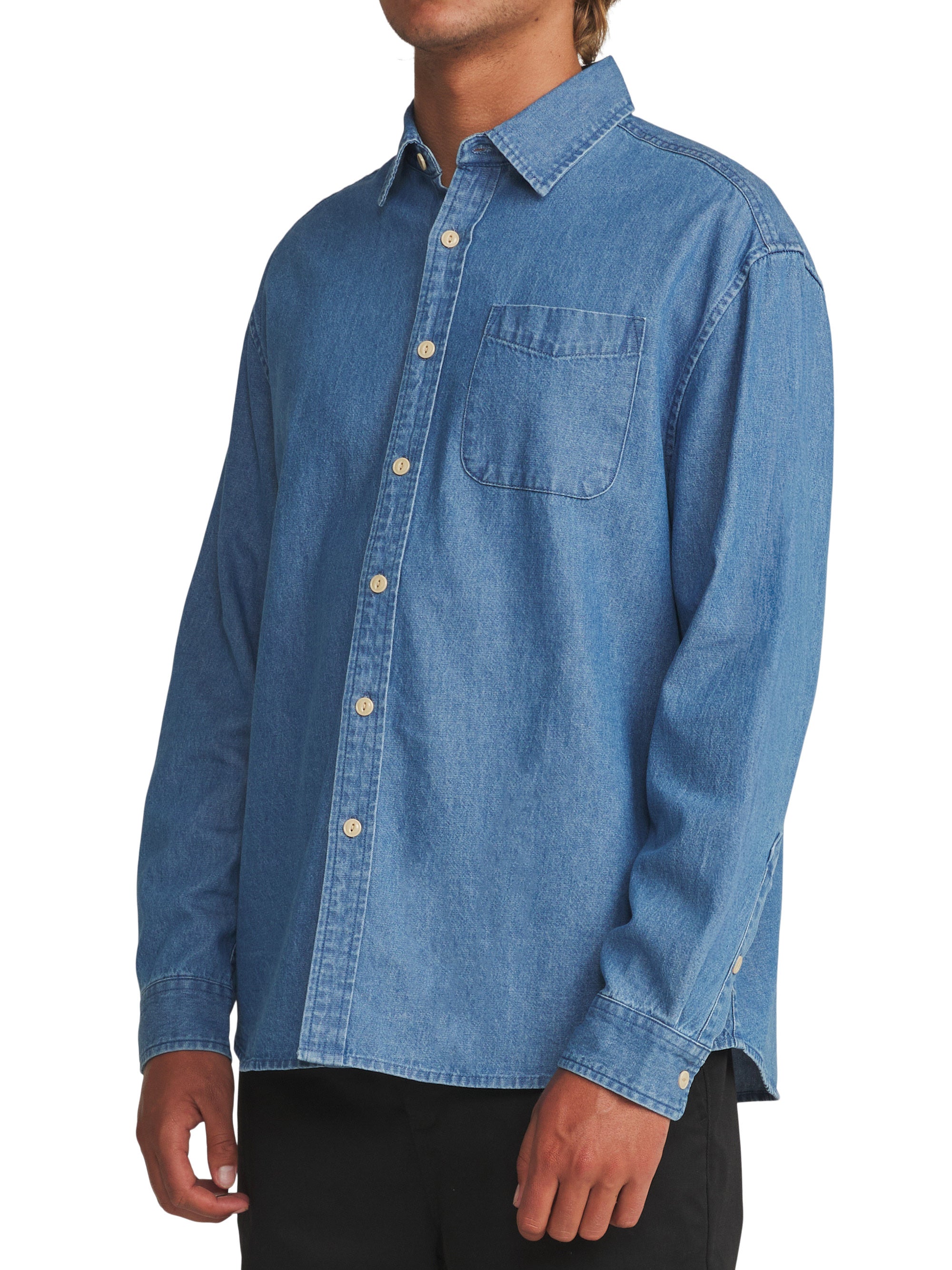 Henry Denim Shirt "Medium Indigo"