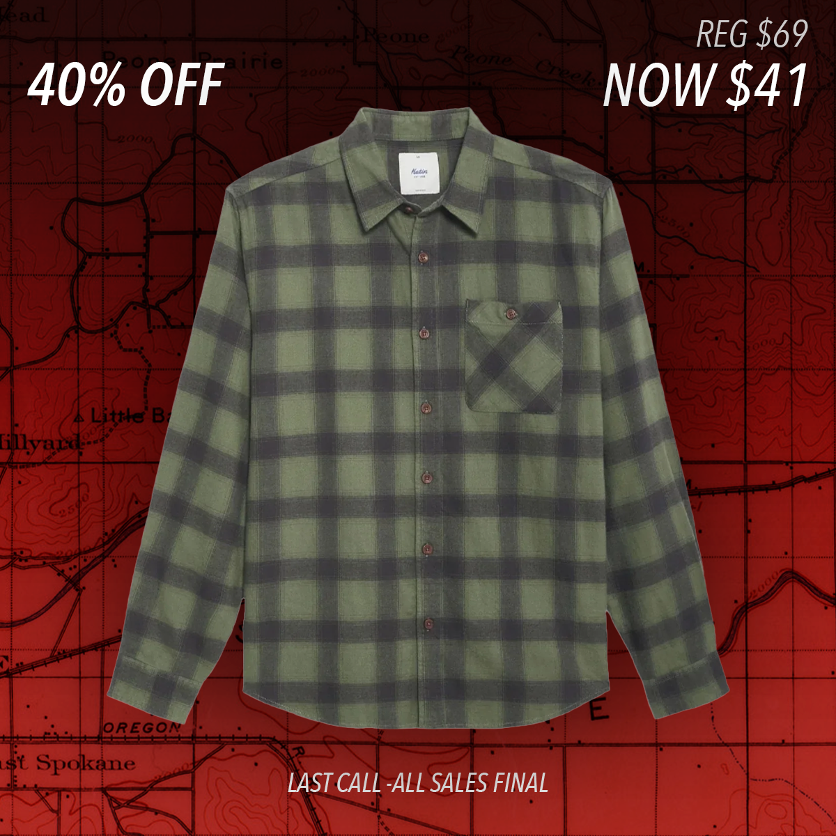 Derek Flannel "Black Wash"