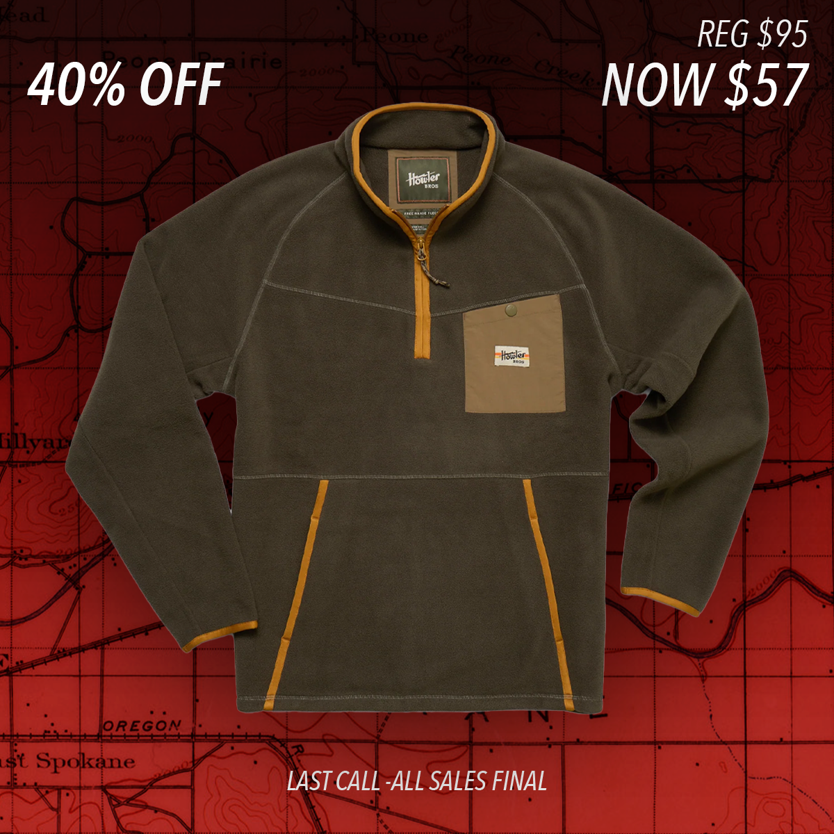 Free Range Fleece Pullover "Army"