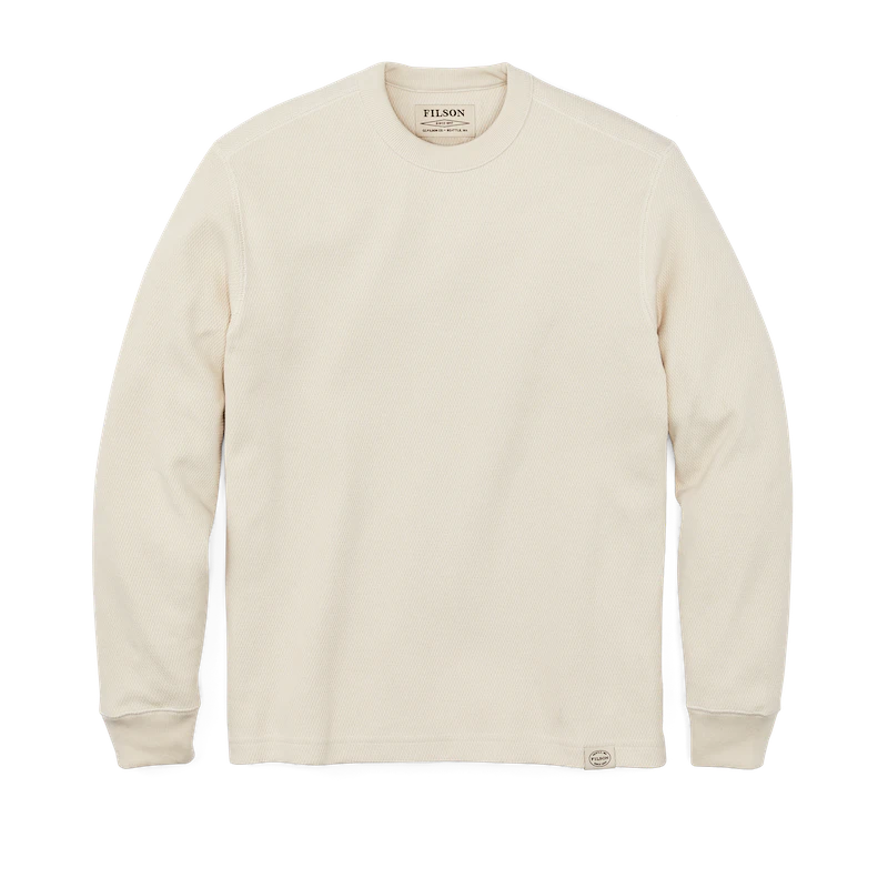 Waffle Knit Thermal Crew Sand