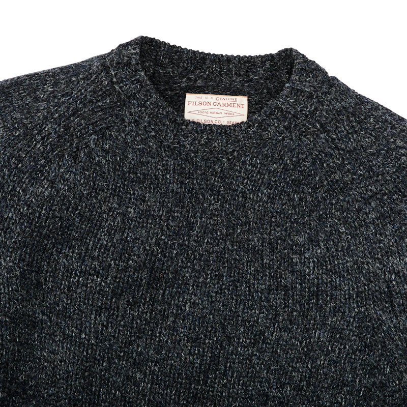 Heritage 3-Gauge Wool Sweater "Slate / Navy Melange"