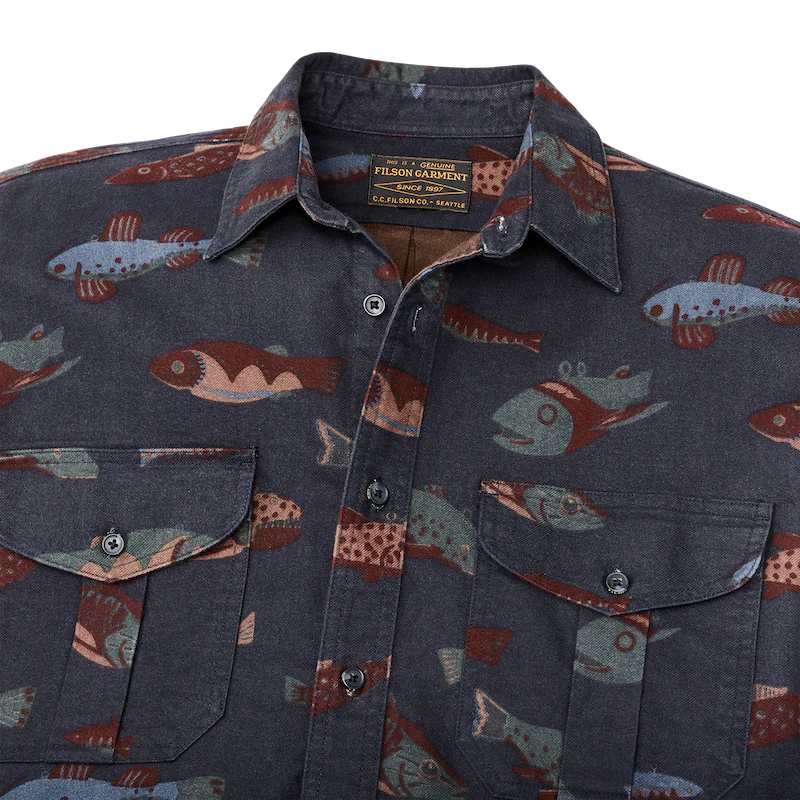 Alaskan Guide Shirt Fish Decoy Navy