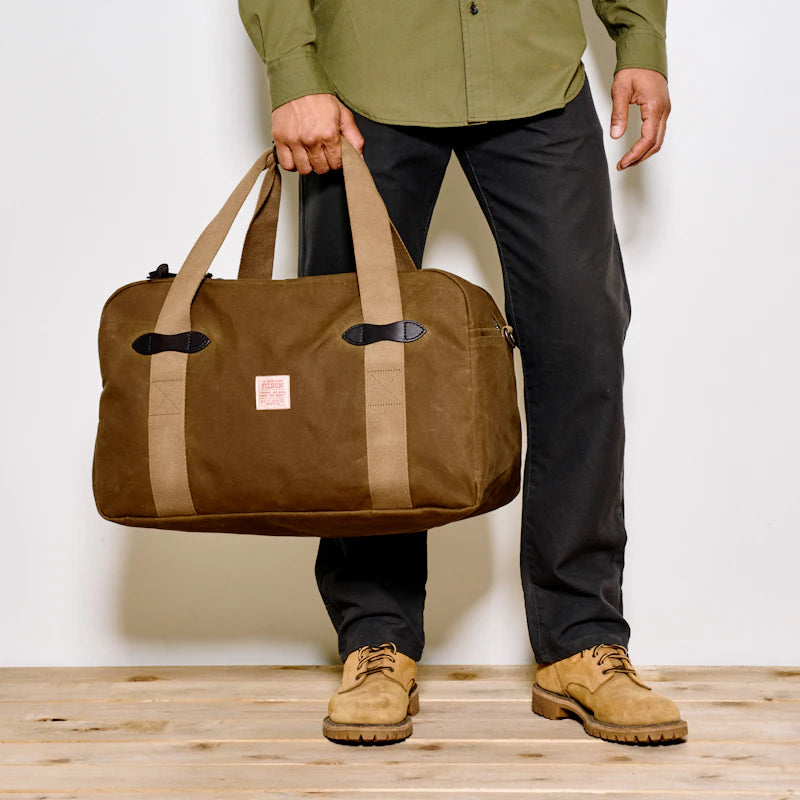 Medium Tin Cloth Duffle Bag " Dark Tan"