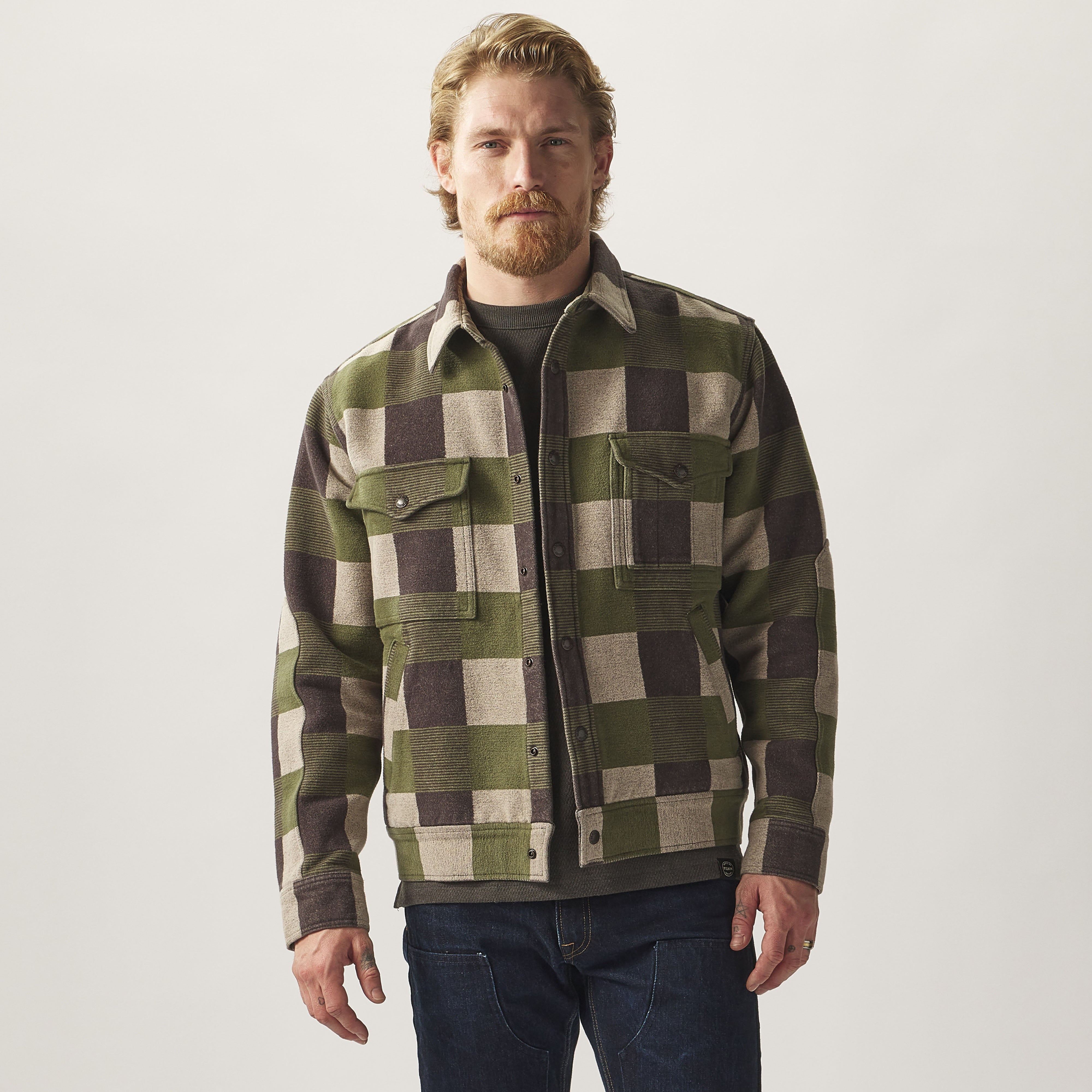 Beartooth Camp Jacket "Cinder/ Olive Check"