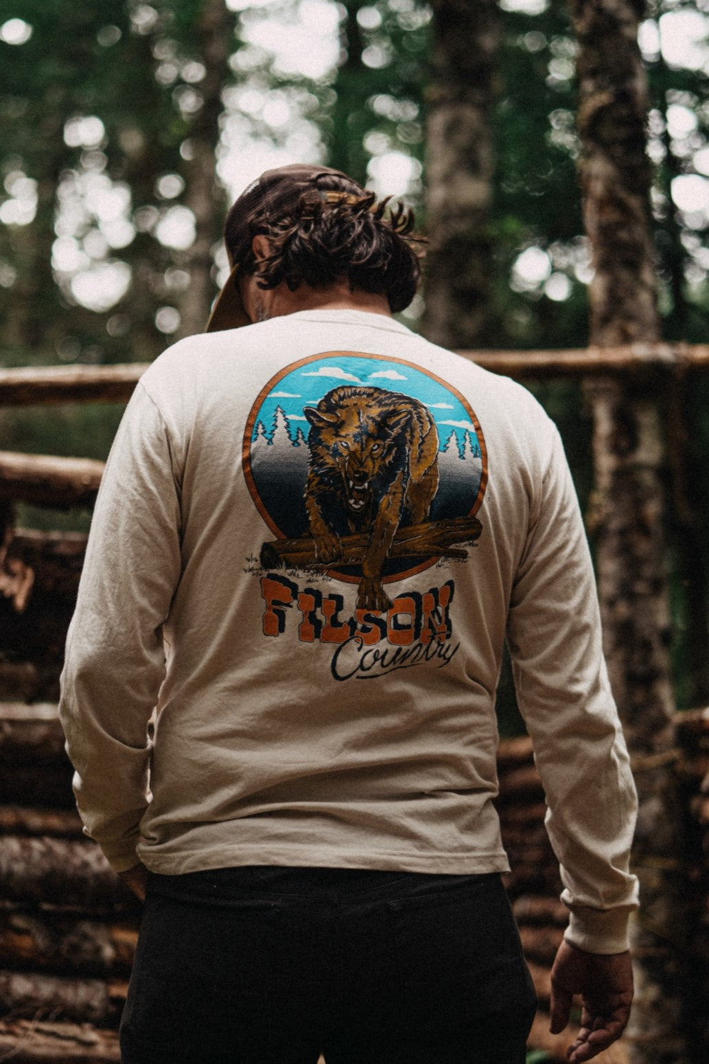 Frontier Long Sleeve Tee "Birch/ Wolf Country"