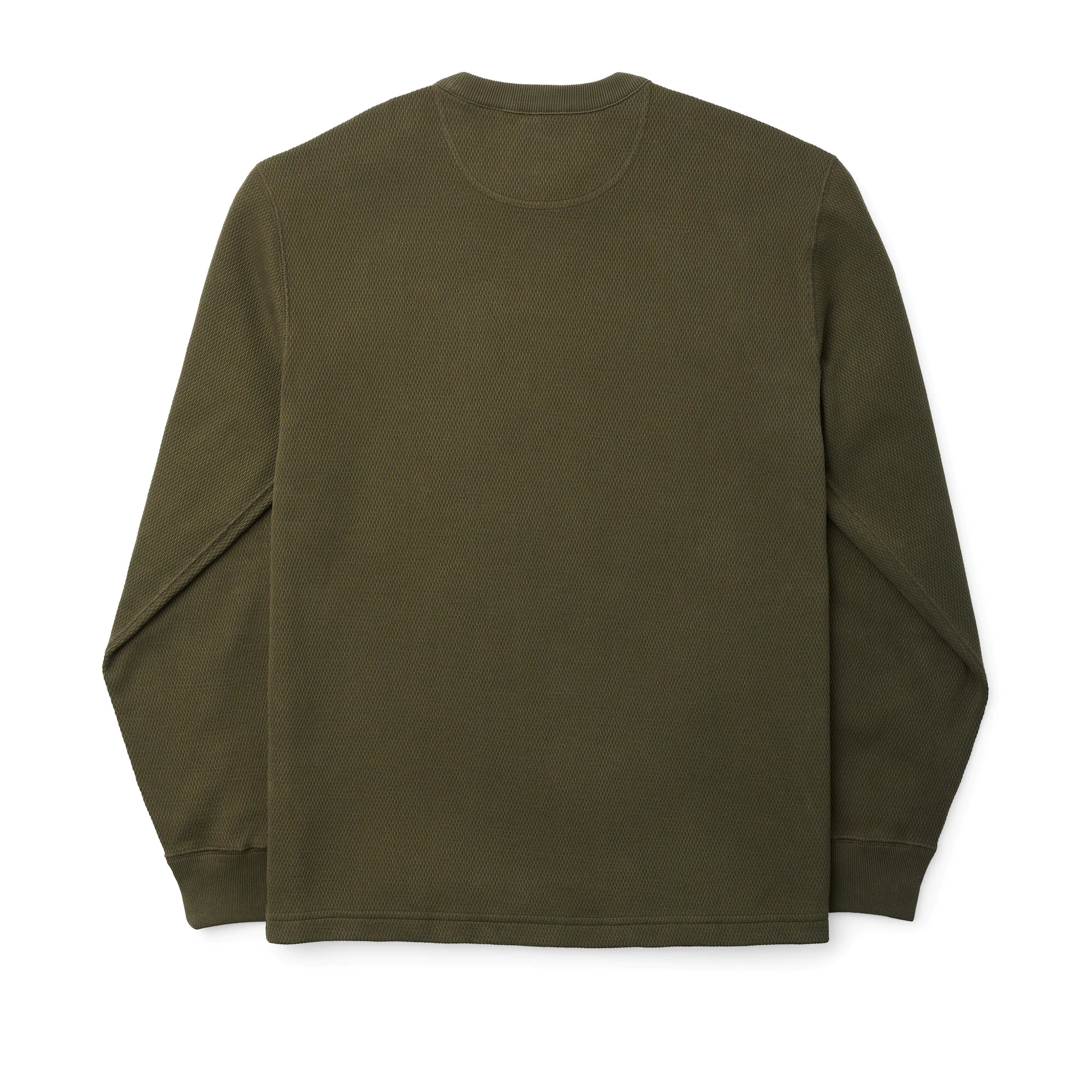 Waffle Knit Thermal Crew "Mossy Rock"